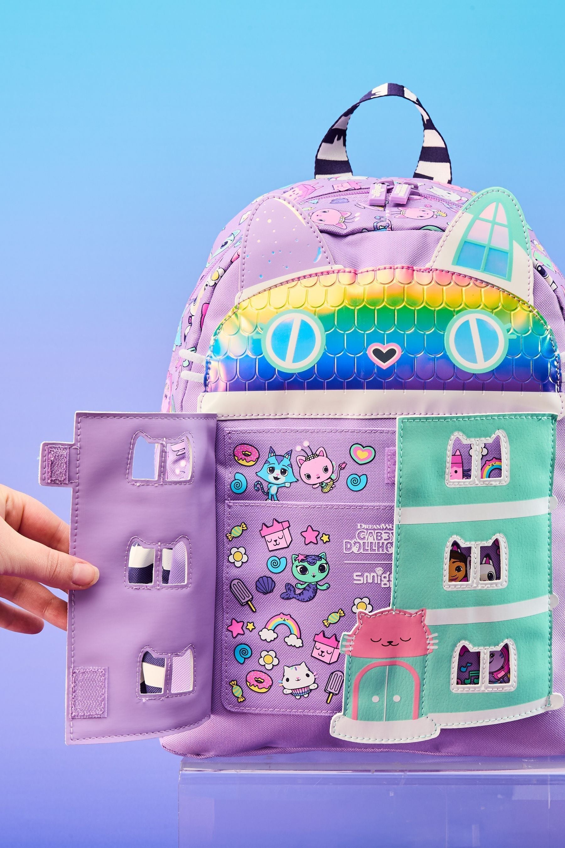 Smiggle Purple Junior Gabbys Dollhouse Character Backpack