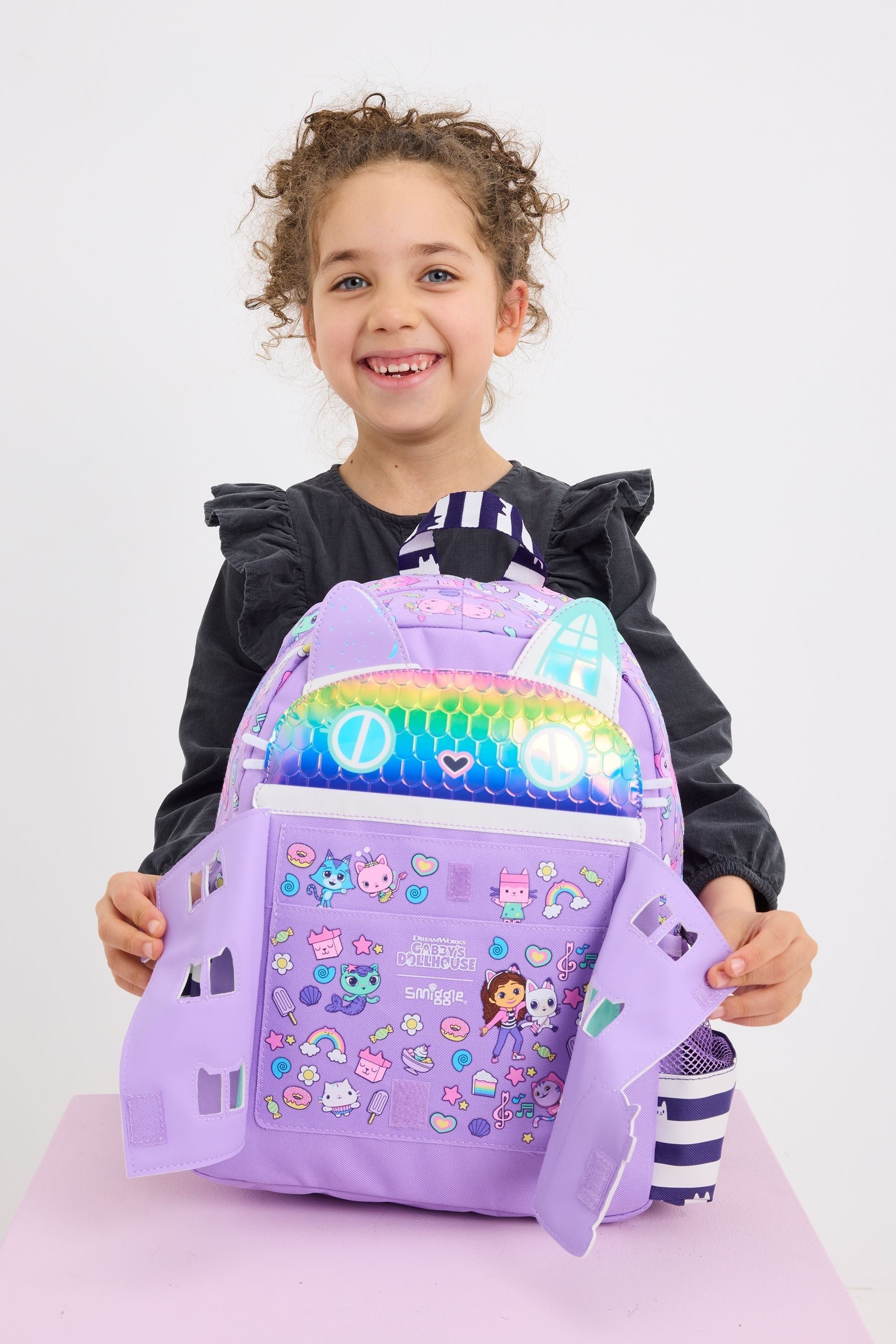 Smiggle Purple Junior Gabbys Dollhouse Character Backpack