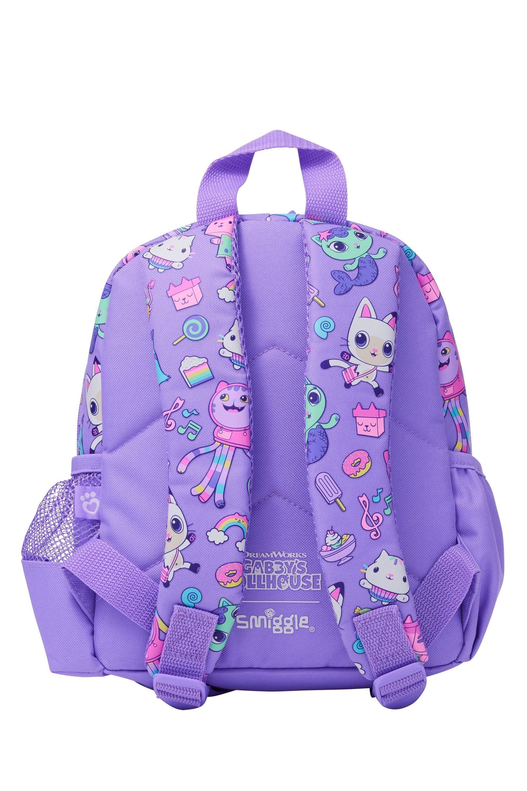 Smiggle Purple Gabbys Dollhouse Teeny Tiny Backpack With Removable Plush Toy