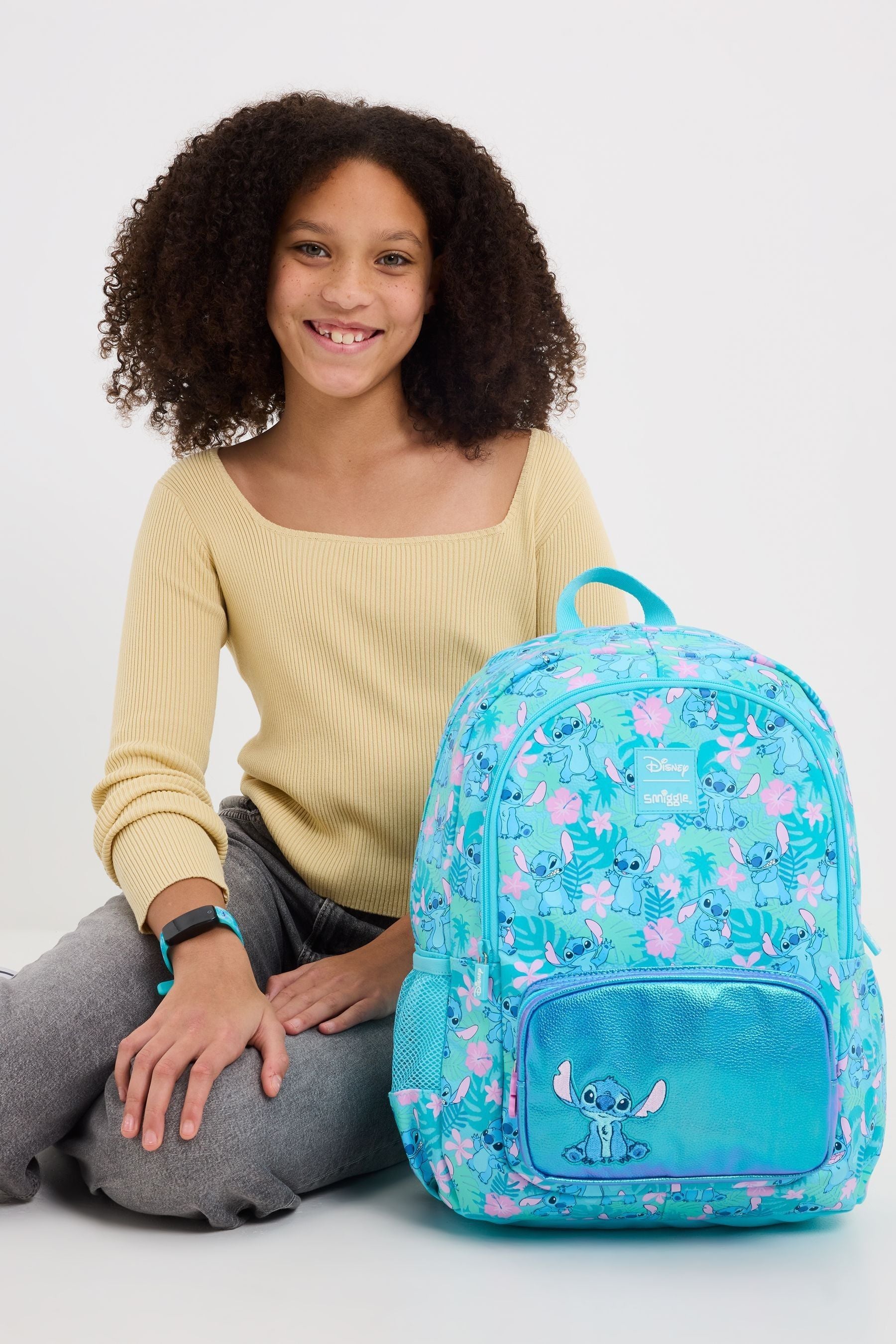 Smiggle Blue Stitch Classic Backpack