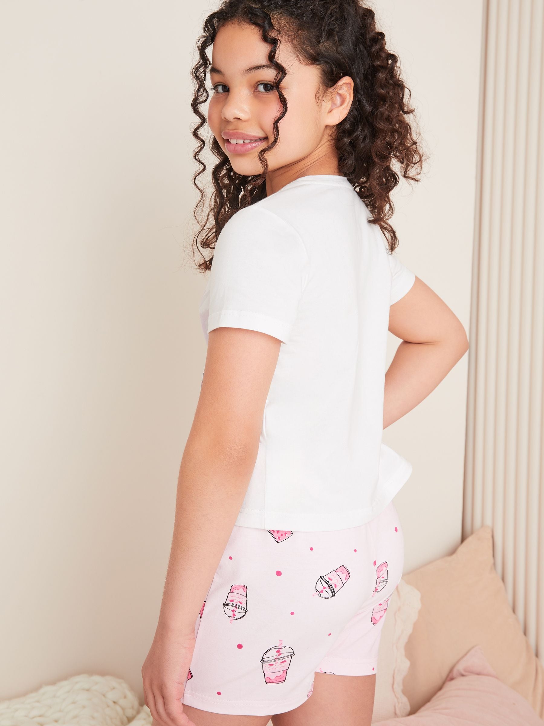 Light Pink Jersey Shorts Pyjamas (5-16yrs)