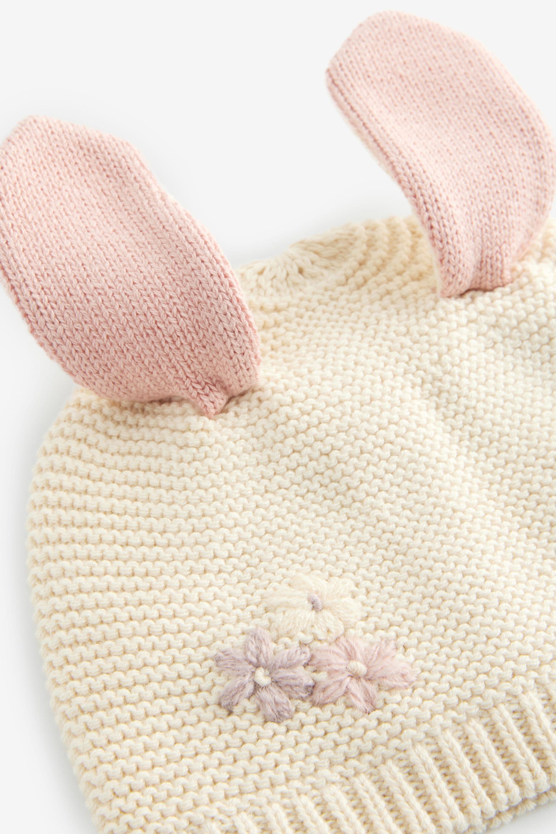 Ecru Bunny Baby Hat (0mths-2yrs)