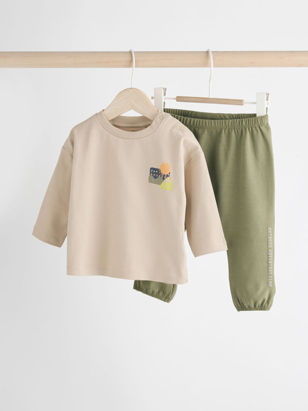 Neutral Baby Top And Leggings Set