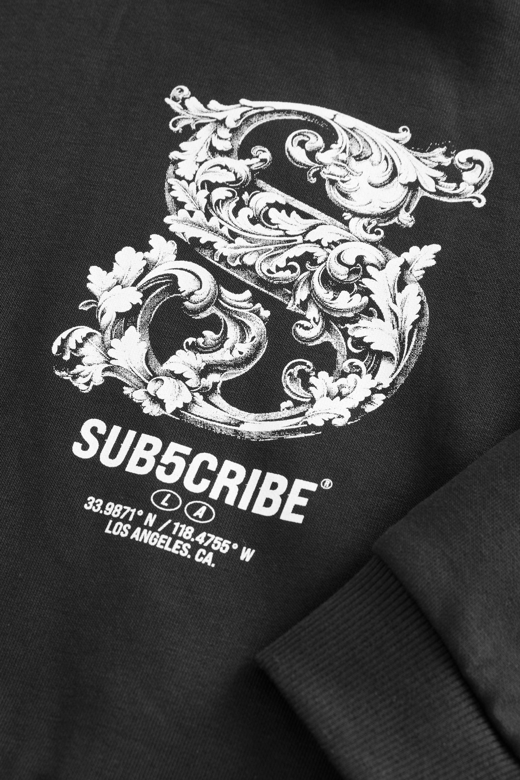 Black Subscribe Back Print 100% Cotton Graphic Hoodie (3-16yrs)