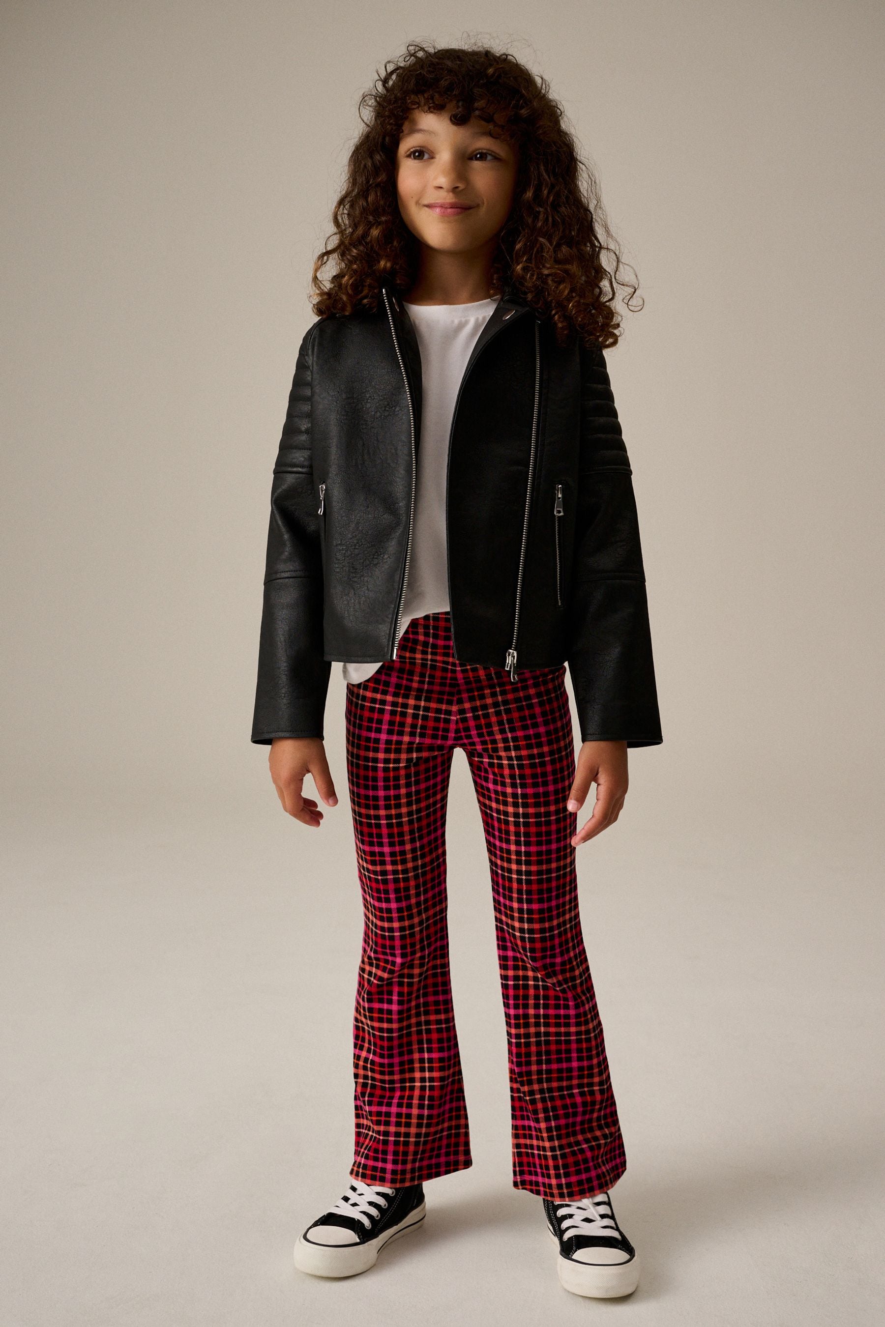 Red Check Flare Leggings (3-16yrs)