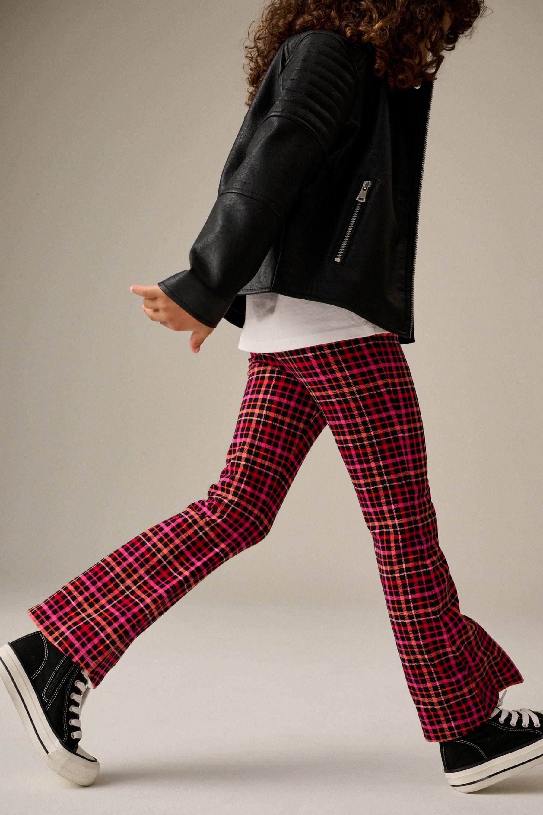 Red Check Flare Leggings (3-16yrs)