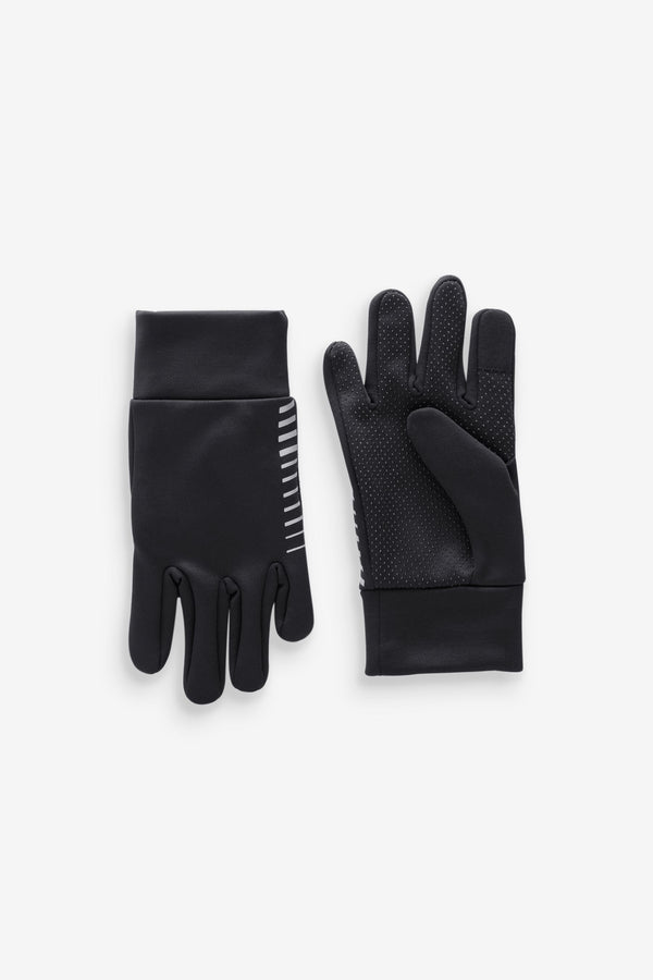 Black Stripe Sporty Gloves (3-16yrs)