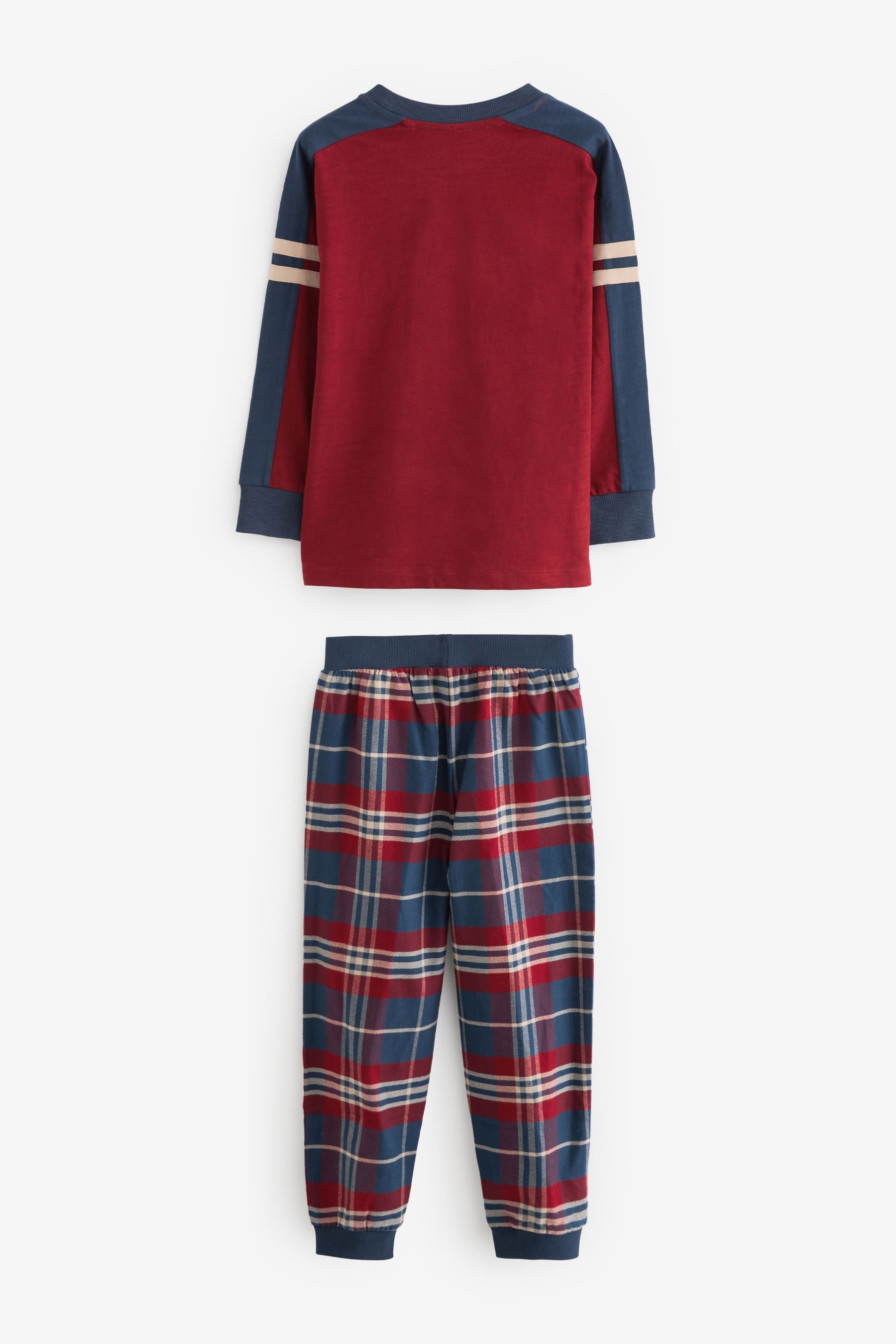 Red/Navy Single Check Woven Pyjamas (3-16yrs)