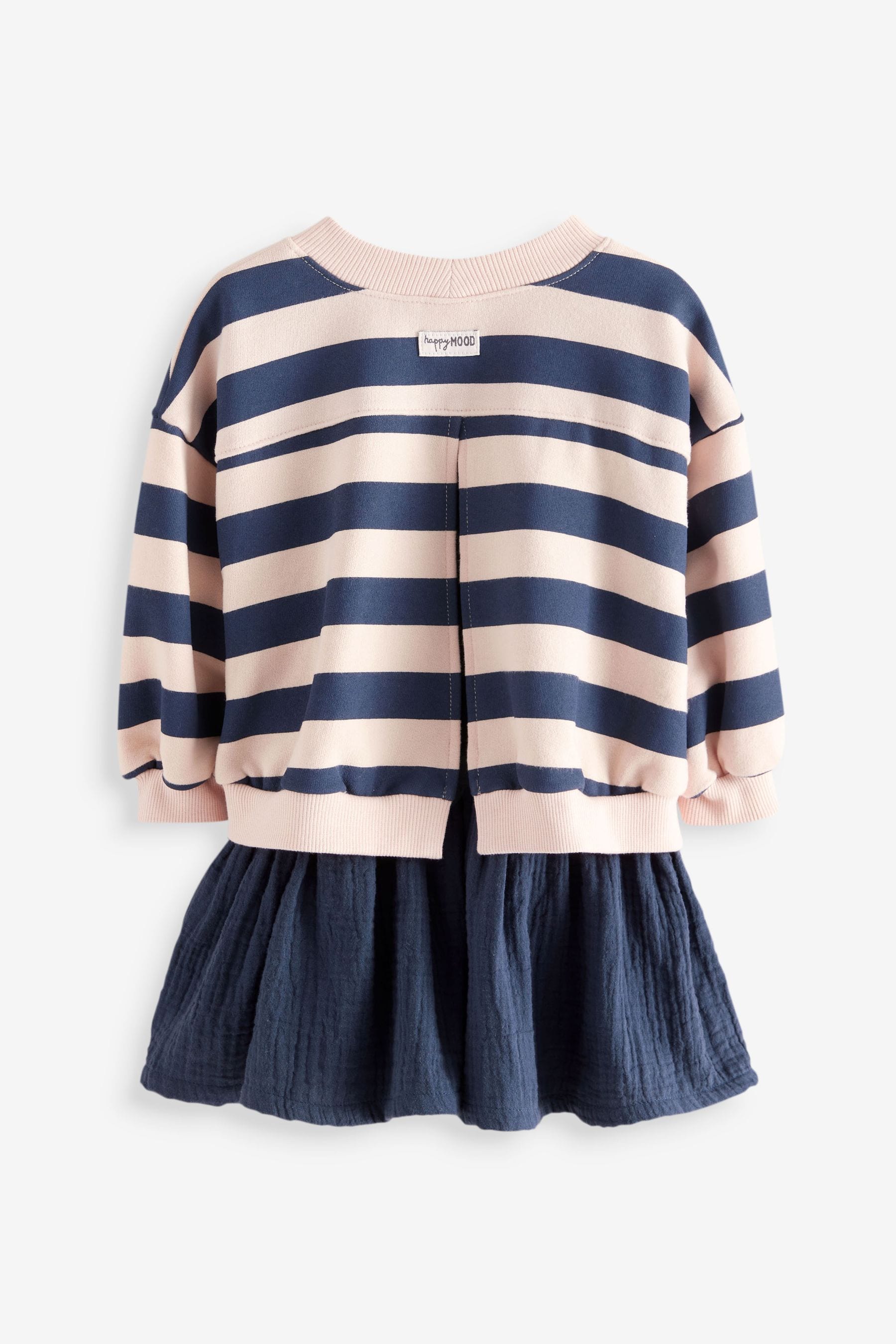 Navy Blue Long Sleeve Sweat Dress (3mths-7yrs)