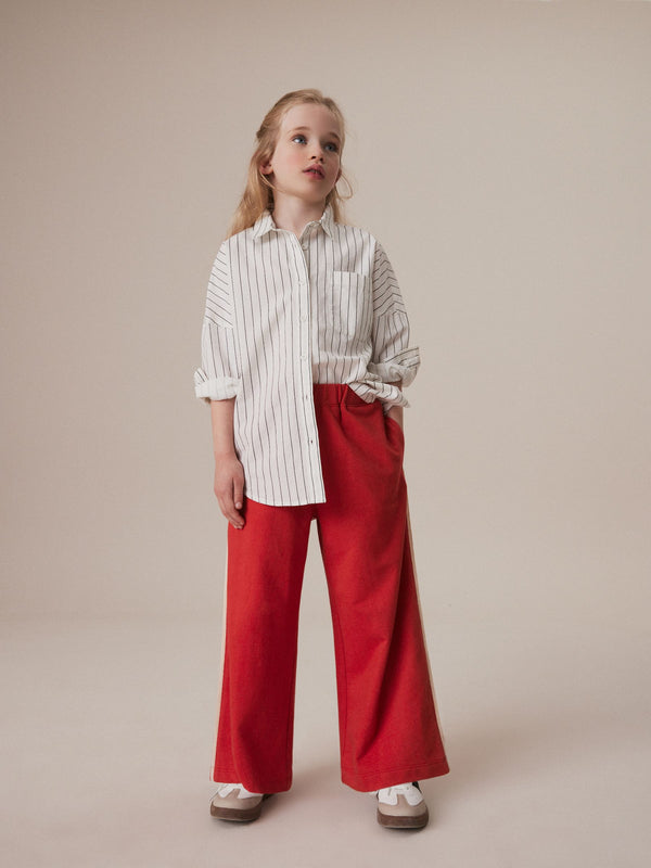 Red 100% Cotton Stripe Shirt and Joggers Set (3-16yrs)