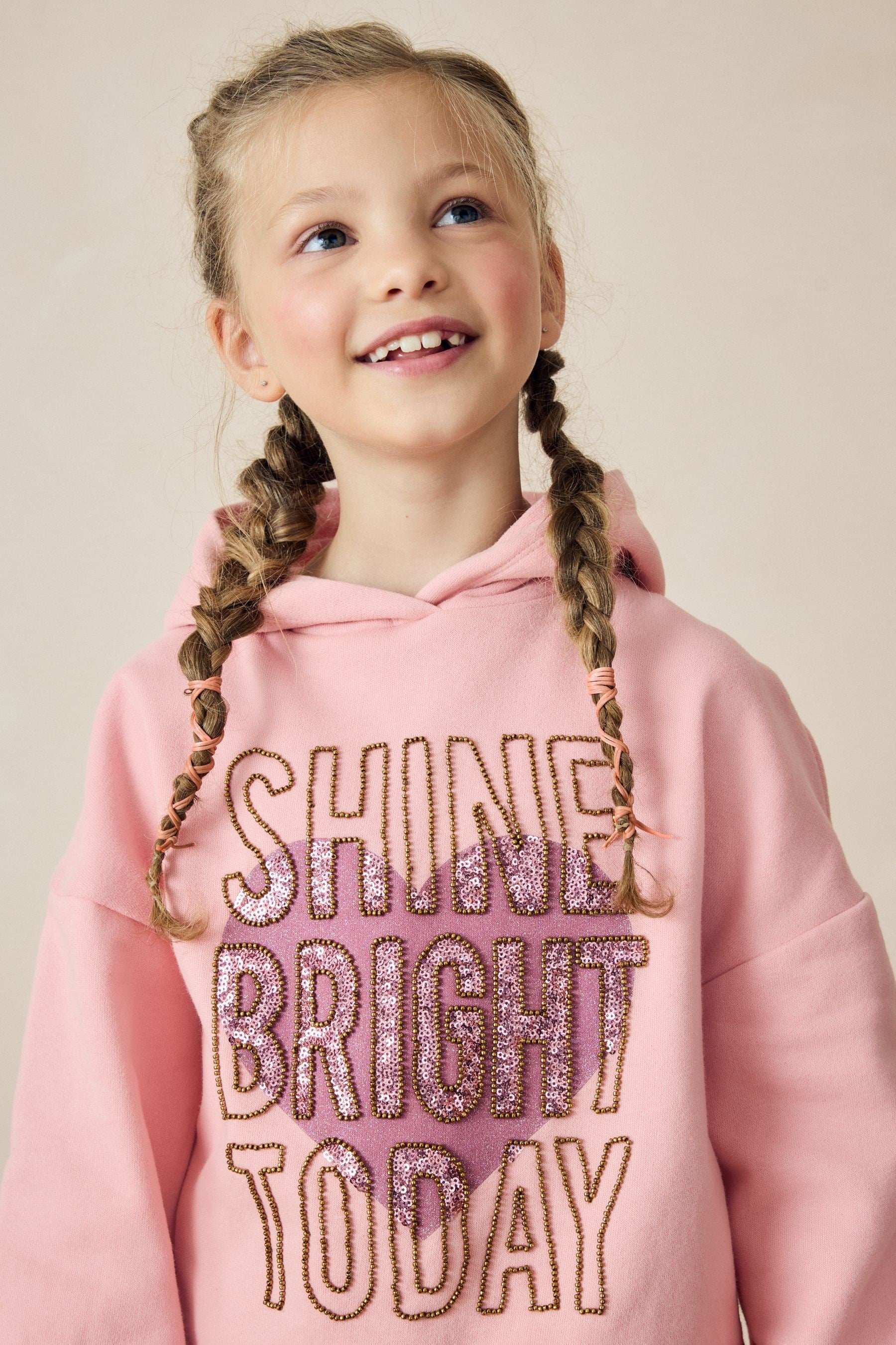 Pink Sequin Hoodie (3-16yrs)