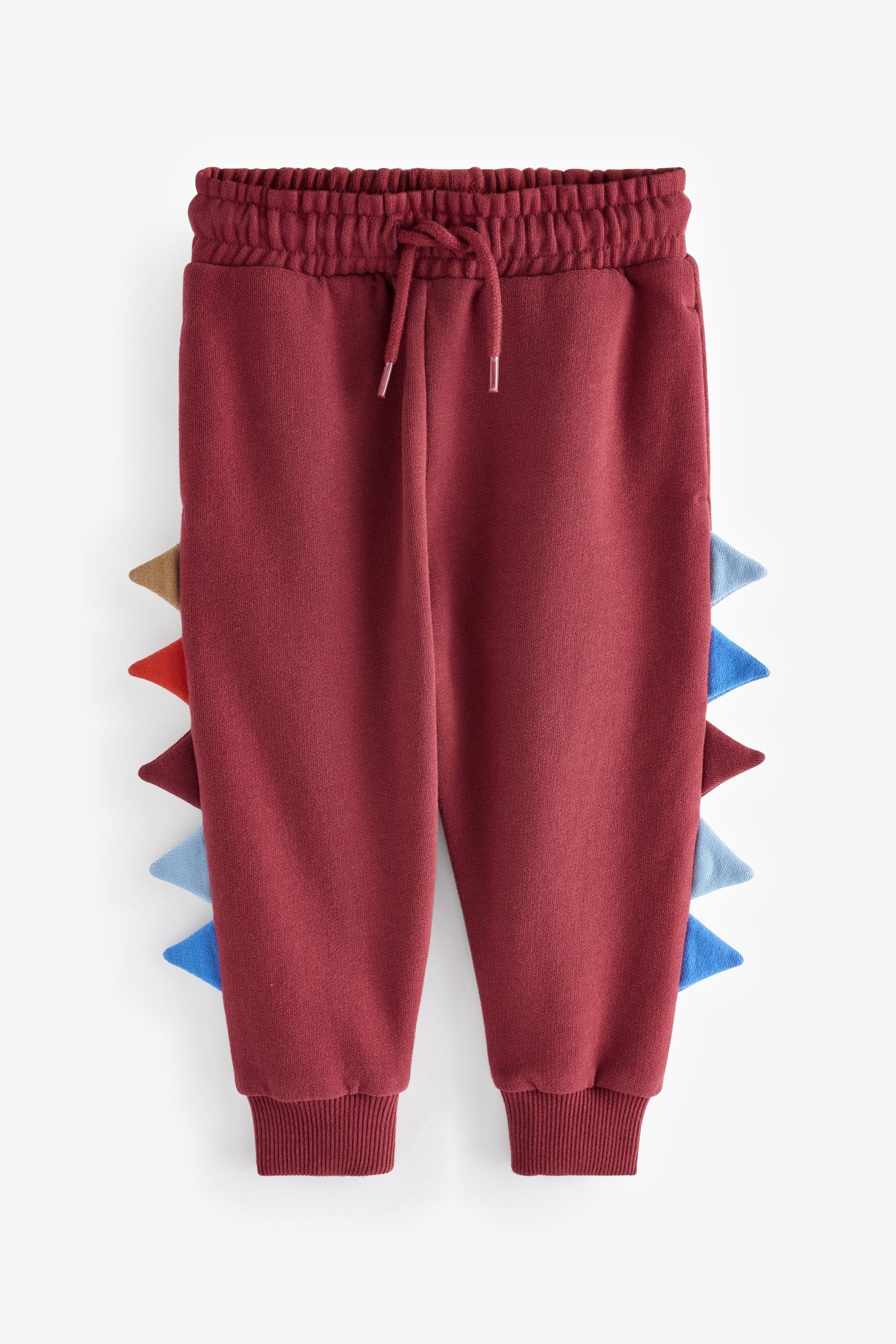 Burgundy Red Dinosaur Spikes Crew Sweatshirt And Joggers Set (3mths-7yrs)