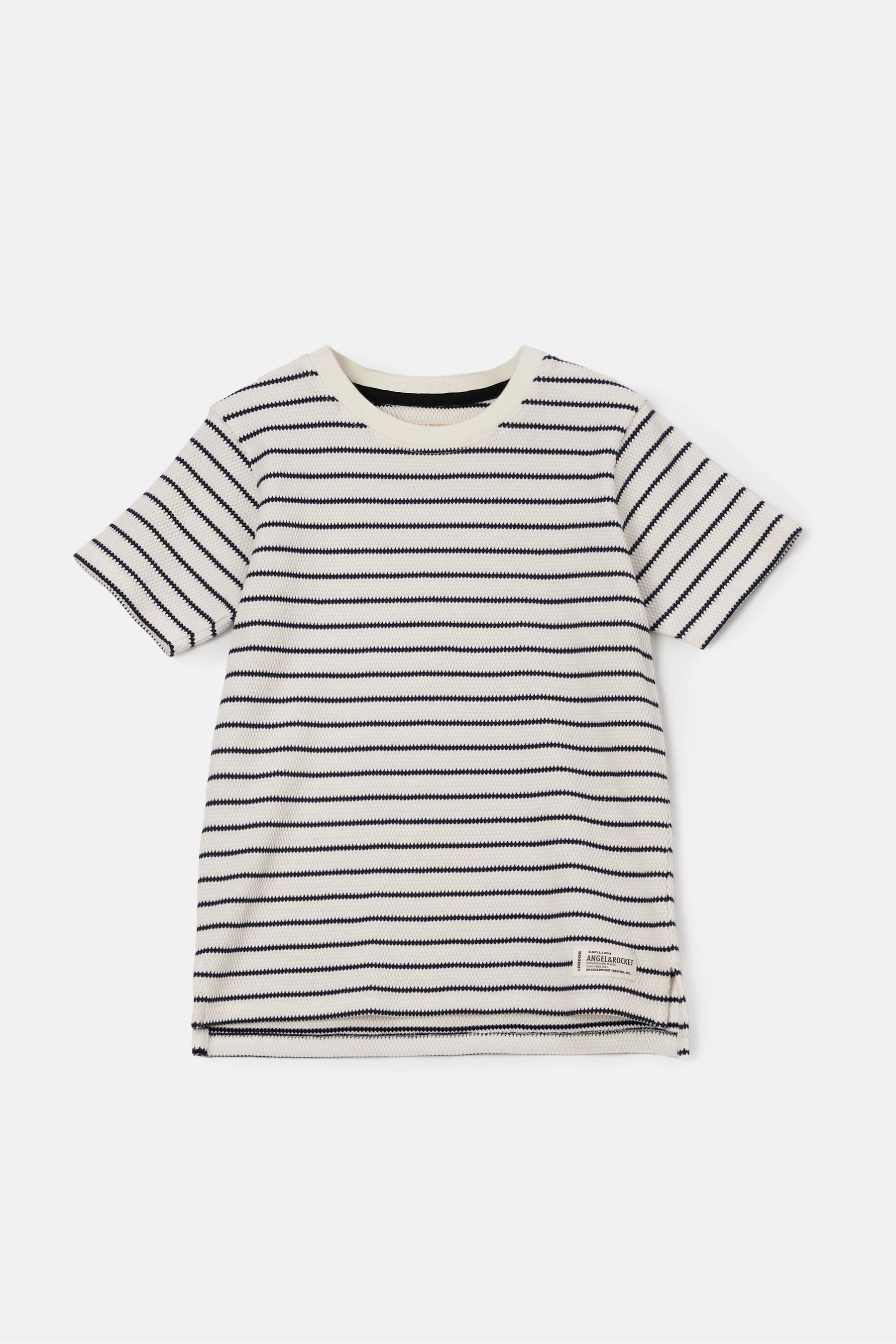 Natural Angel & Rocket James Textured Stripe T-Shirt