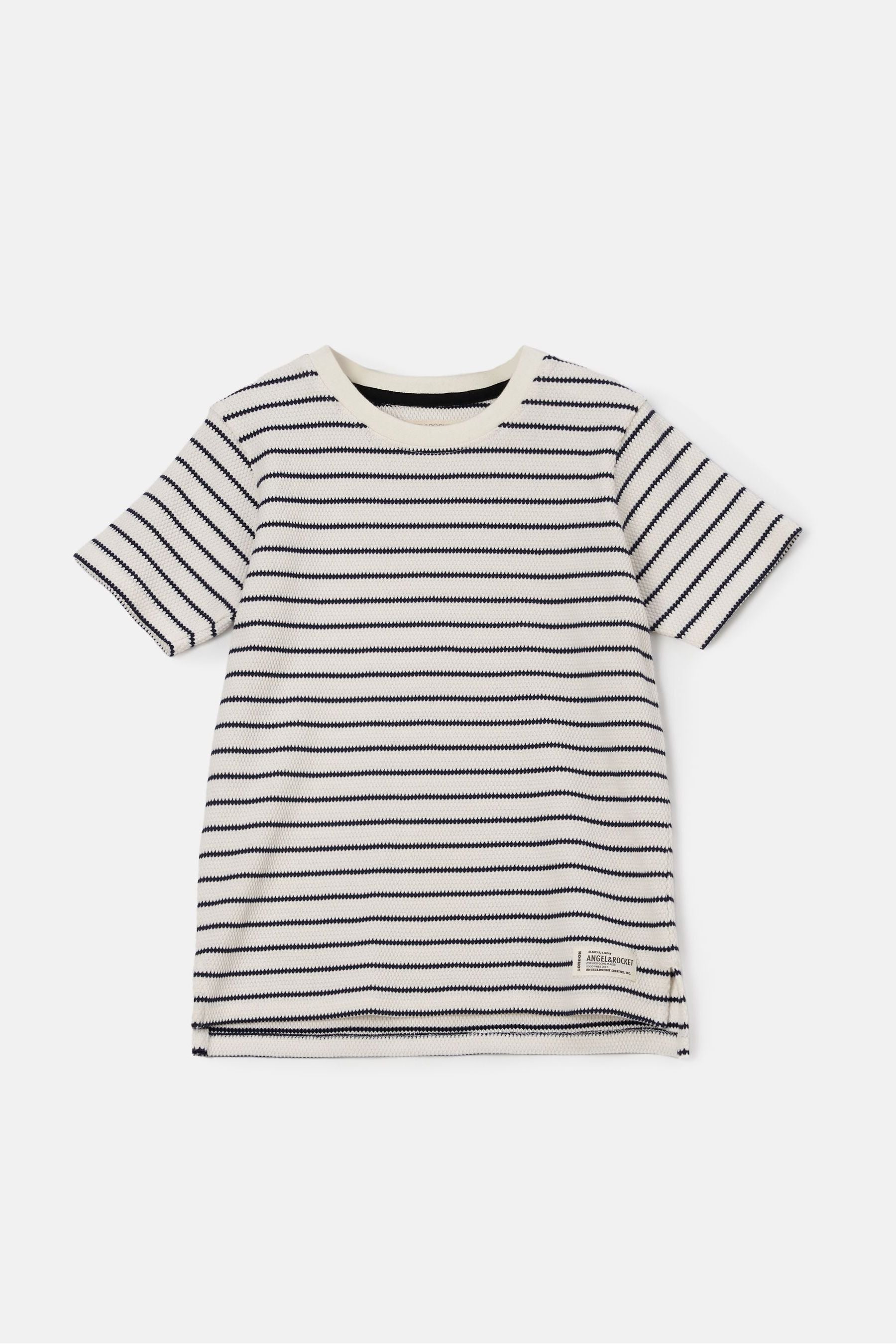 Angel & Rocket Natural James Textured Stripe T-Shirt