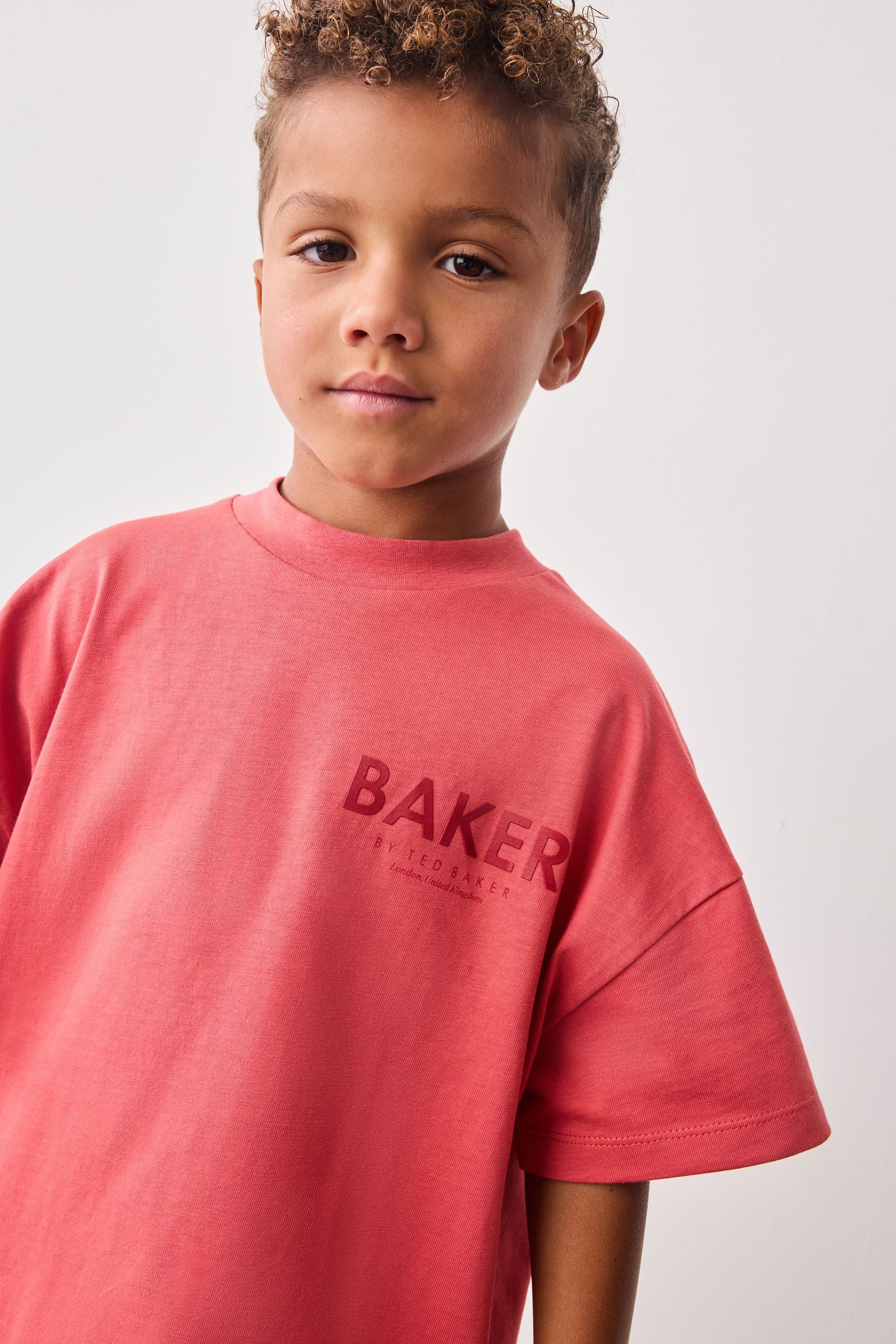 Baker by Ted Baker Oversized 100% Cotton T-Shirt and Sweat Shorts Set