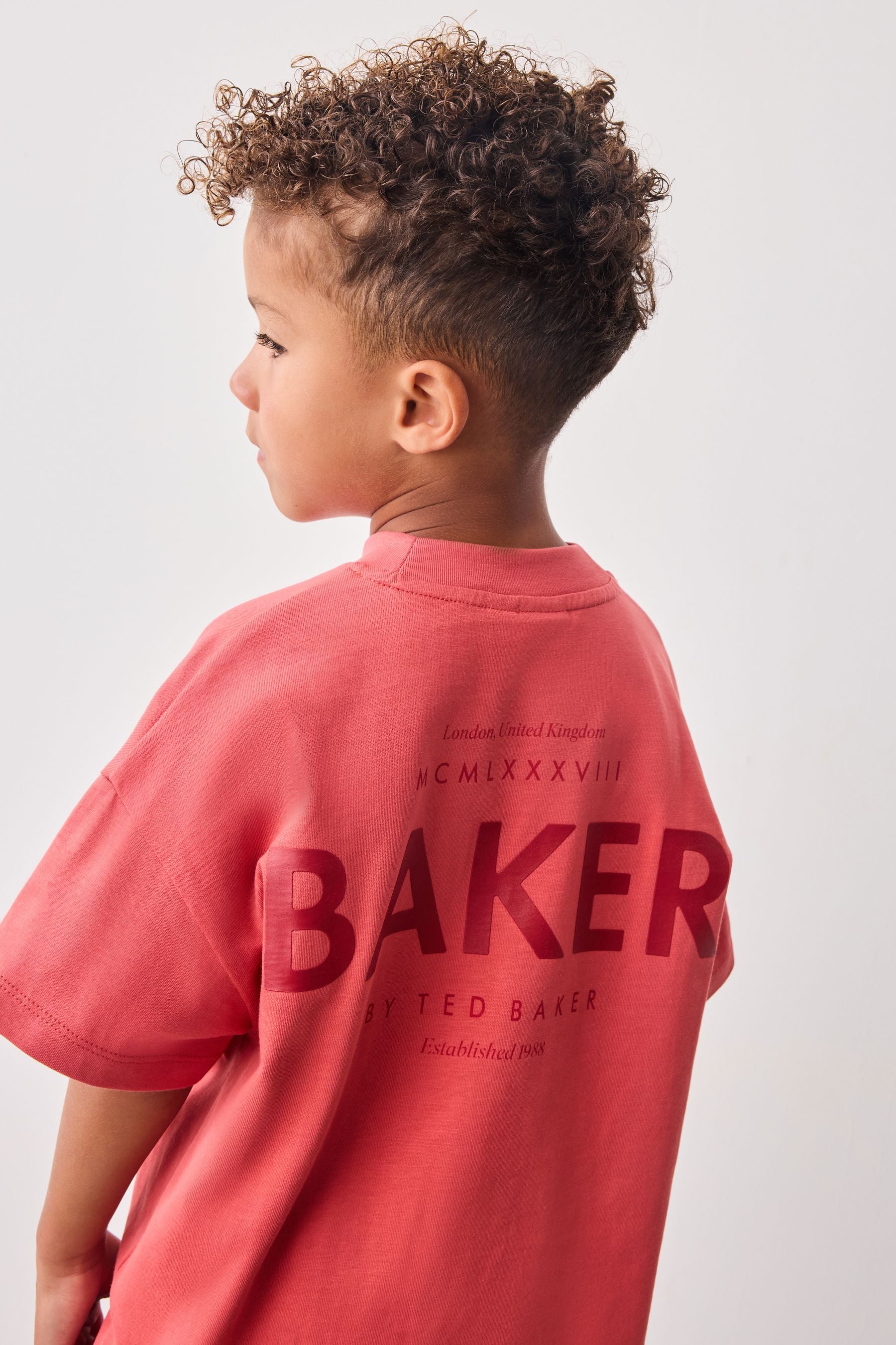 Baker by Ted Baker Oversized 100% Cotton T-Shirt and Sweat Shorts Set