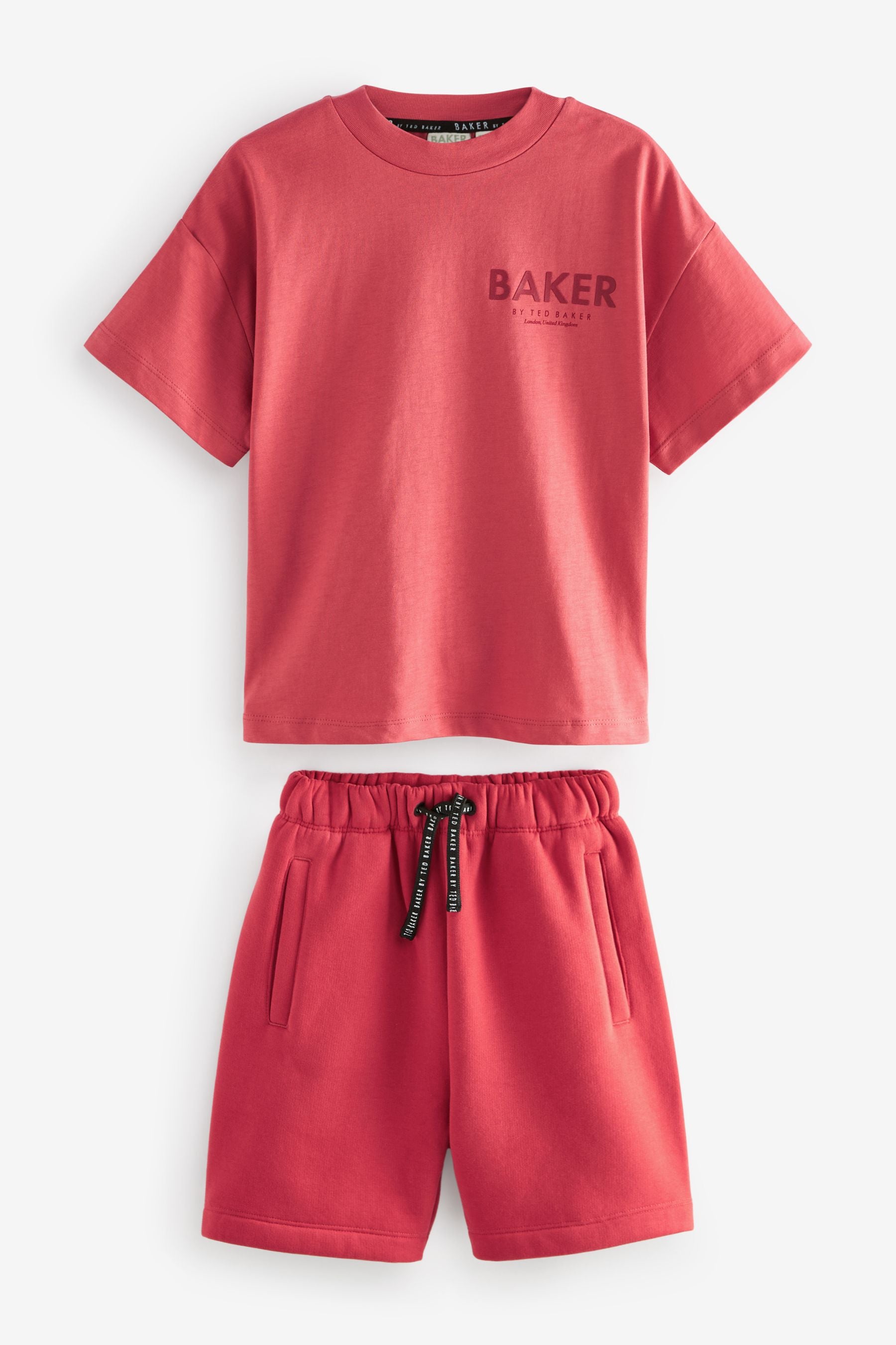 Baker by Ted Baker Oversized 100% Cotton T-Shirt and Sweat Shorts Set