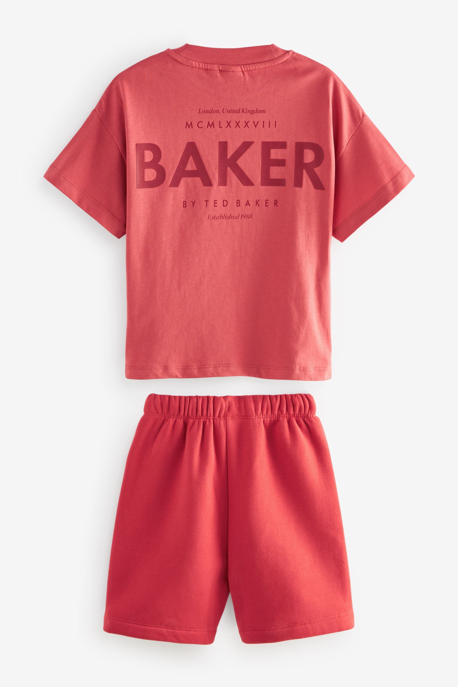 Baker by Ted Baker Oversized 100% Cotton T-Shirt and Sweat Shorts Set