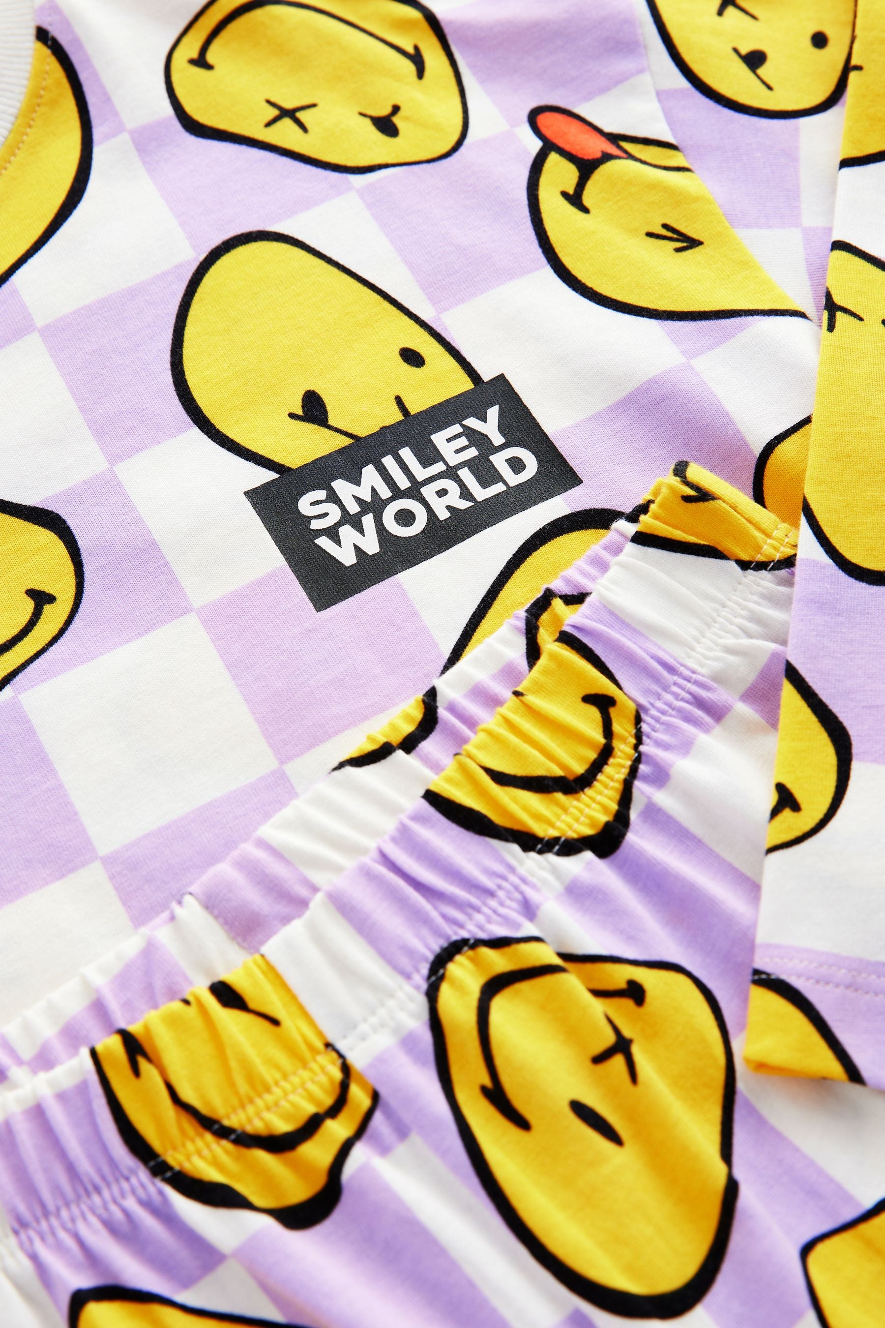 Purple/White License Smiley Jogger Pyjamas (3-16yrs)