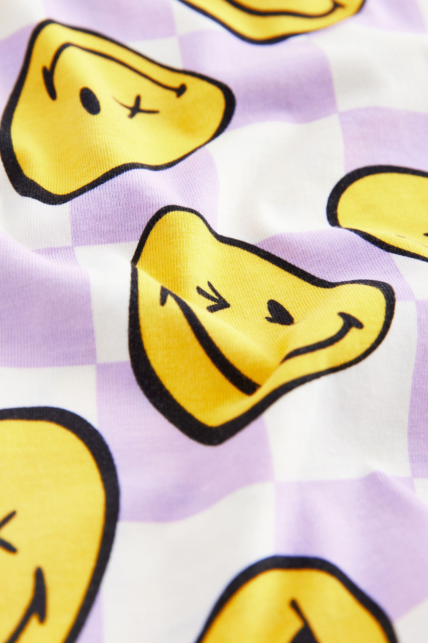 Purple/White License Smiley Jogger 100% Cotton Pyjamas (3-16yrs)