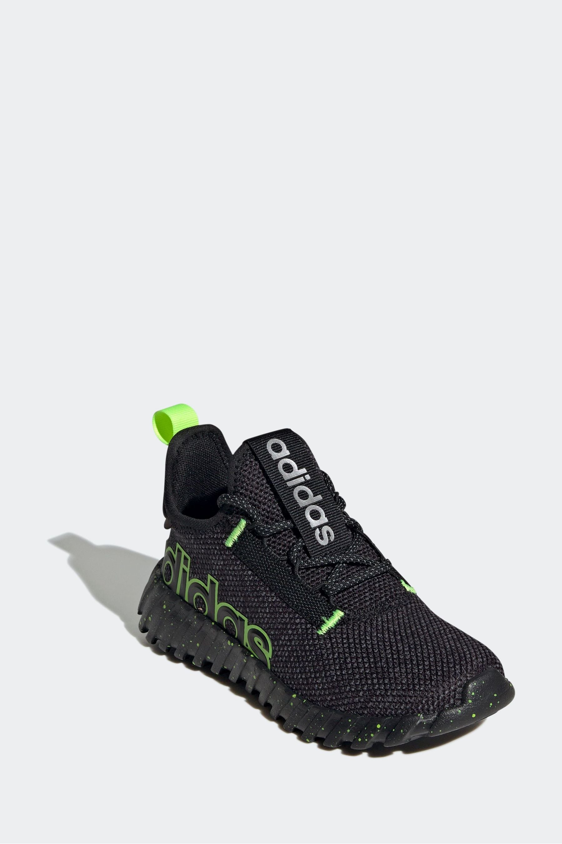 adidas Black/Lime Kaptir 3.0 Shoes Kids