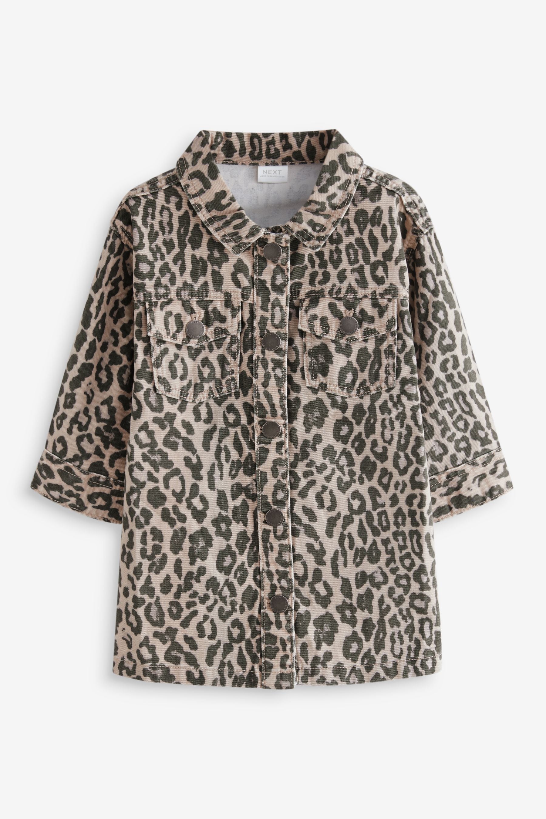 Animal Print 100% Cotton Shirt Dress (3mths-8yrs)