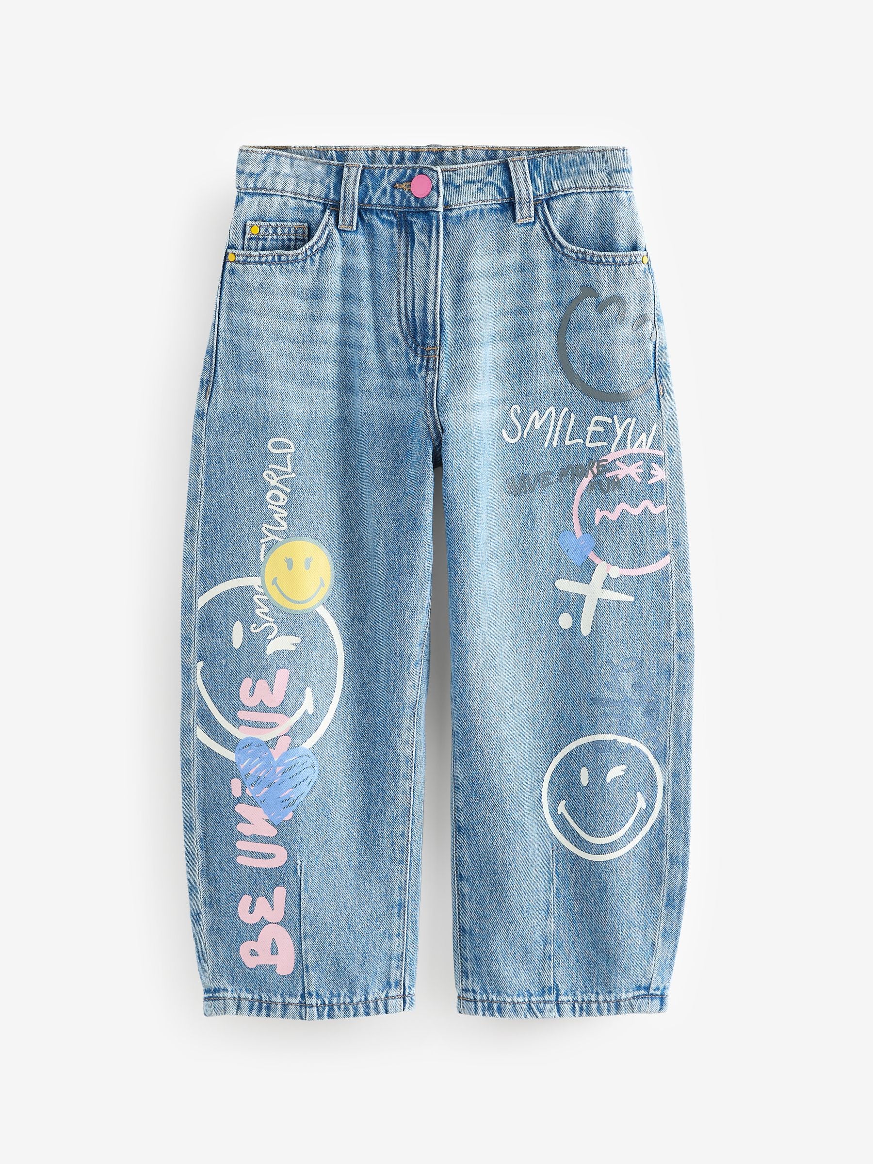 Denim Smileyworld Barrel 100% Cotton Jeans (3-16yrs)