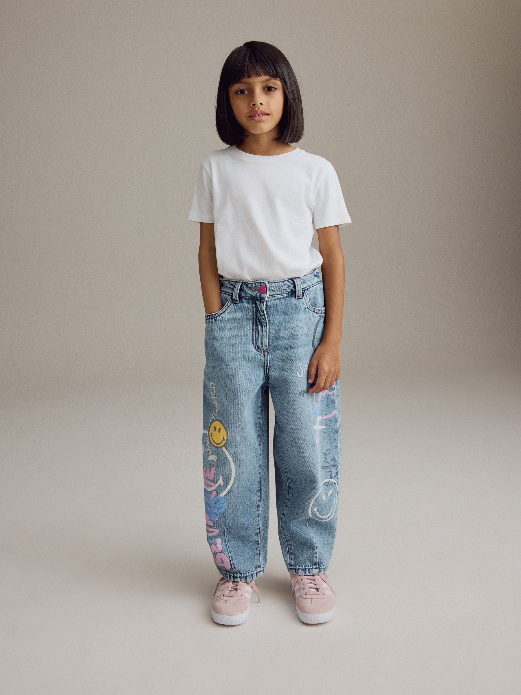 Denim Smileyworld Barrel 100% Cotton Jeans (3-16yrs)