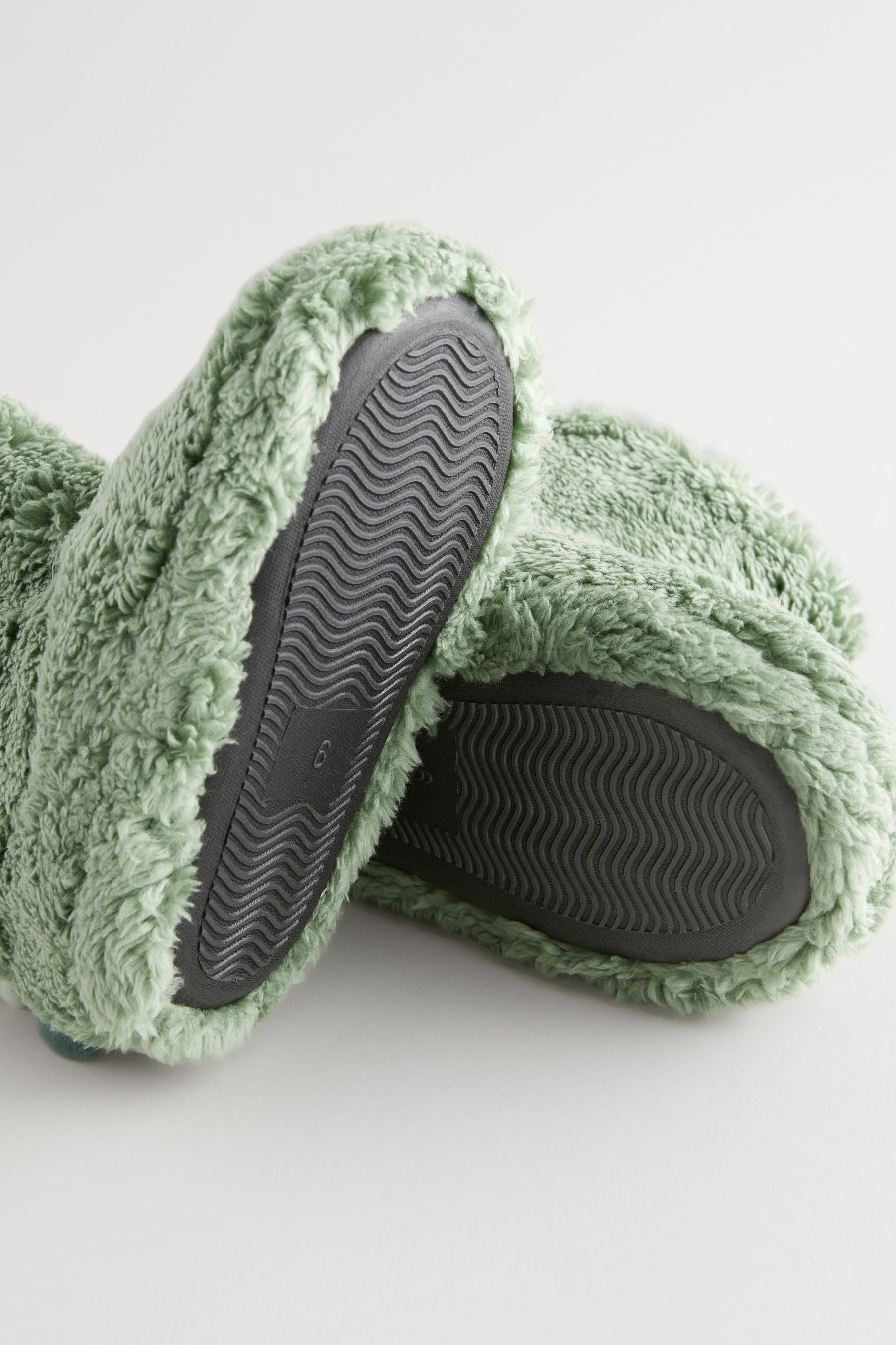 Green Warm Lined Slipper Boots