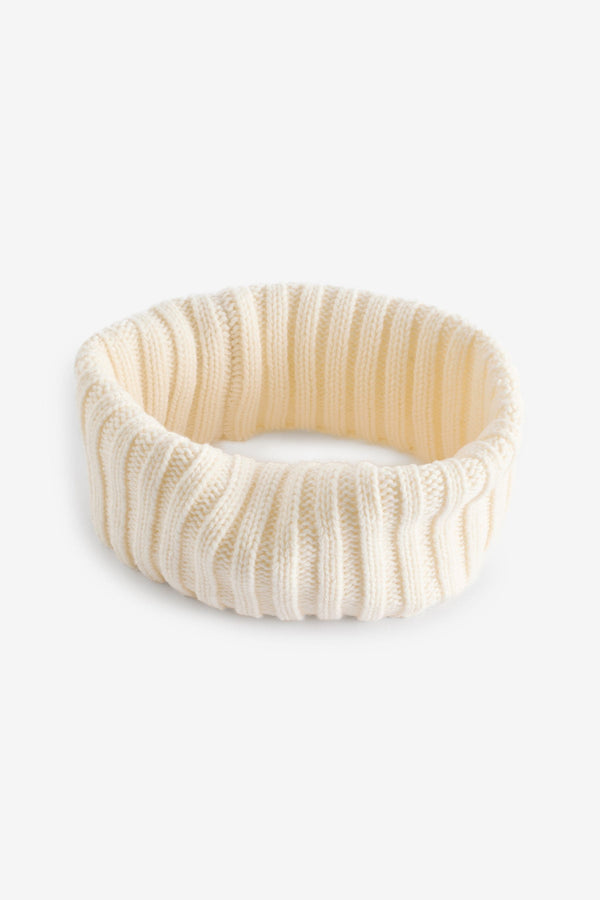 Cream Ribbed Knitted Snood (1-16yrs)