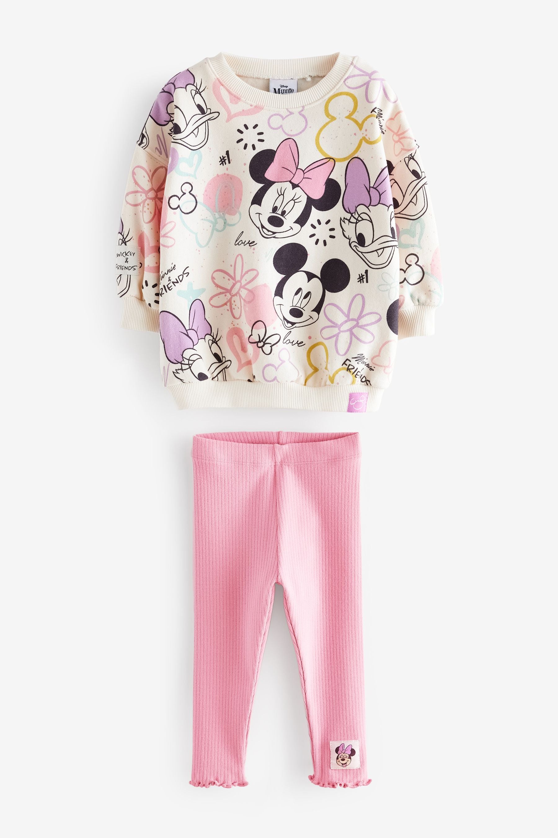 Pink Mickey and Friends Sweatshirt and Leggings Set (3mths-7yrs)