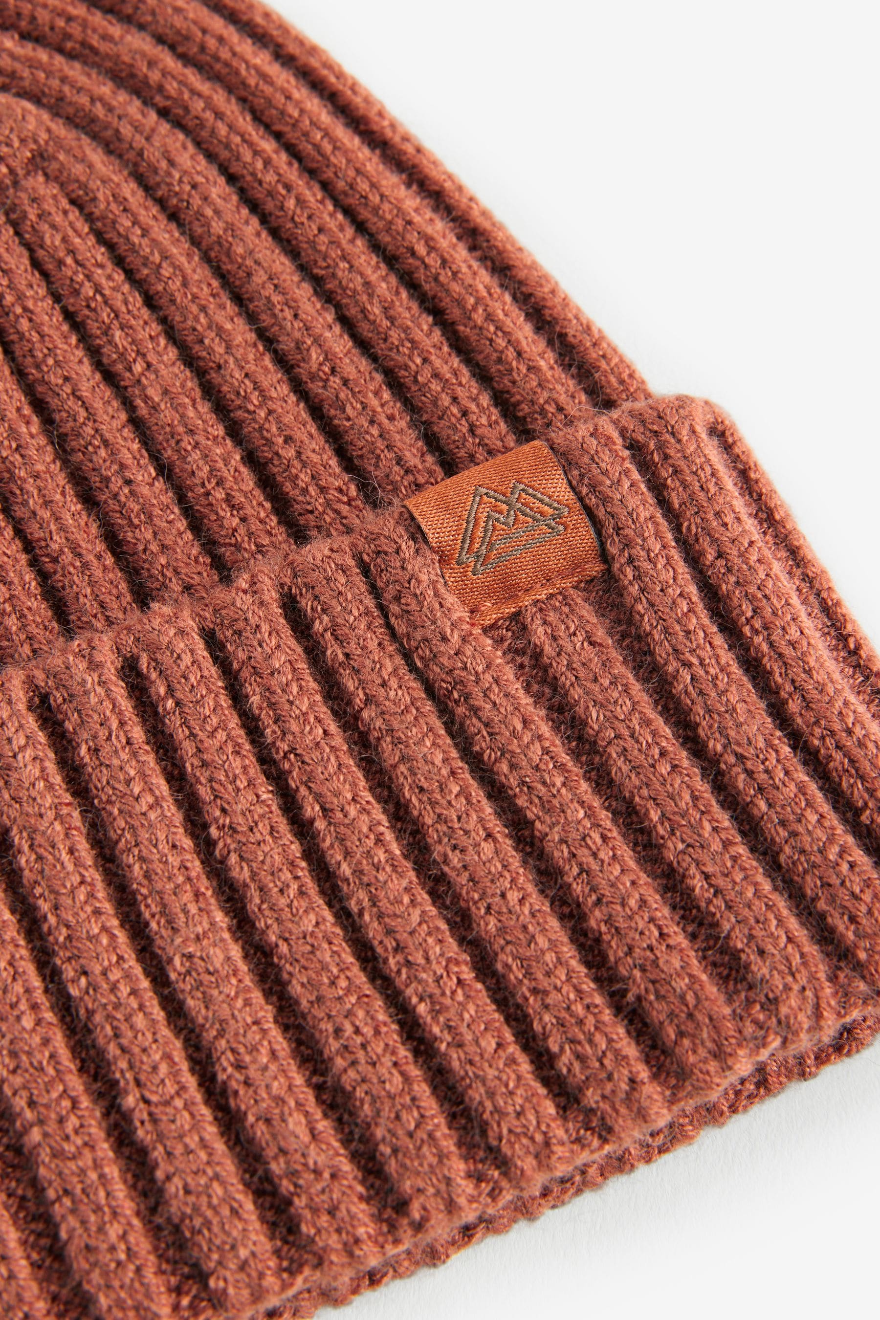 Rust Brown Knitted Beanie Hat (1-16yrs)