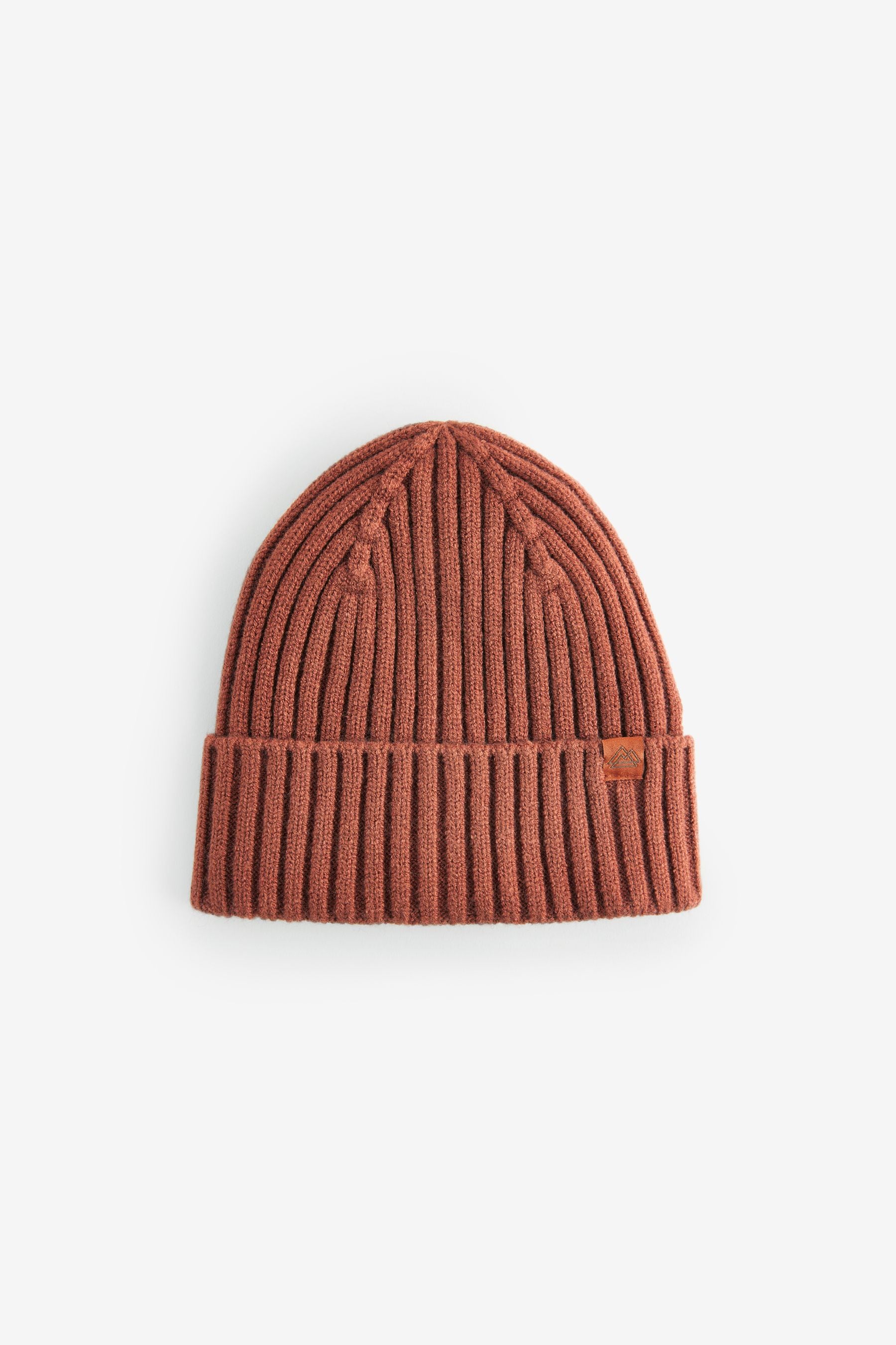 Rust Brown Knitted Beanie Hat (1-16yrs)