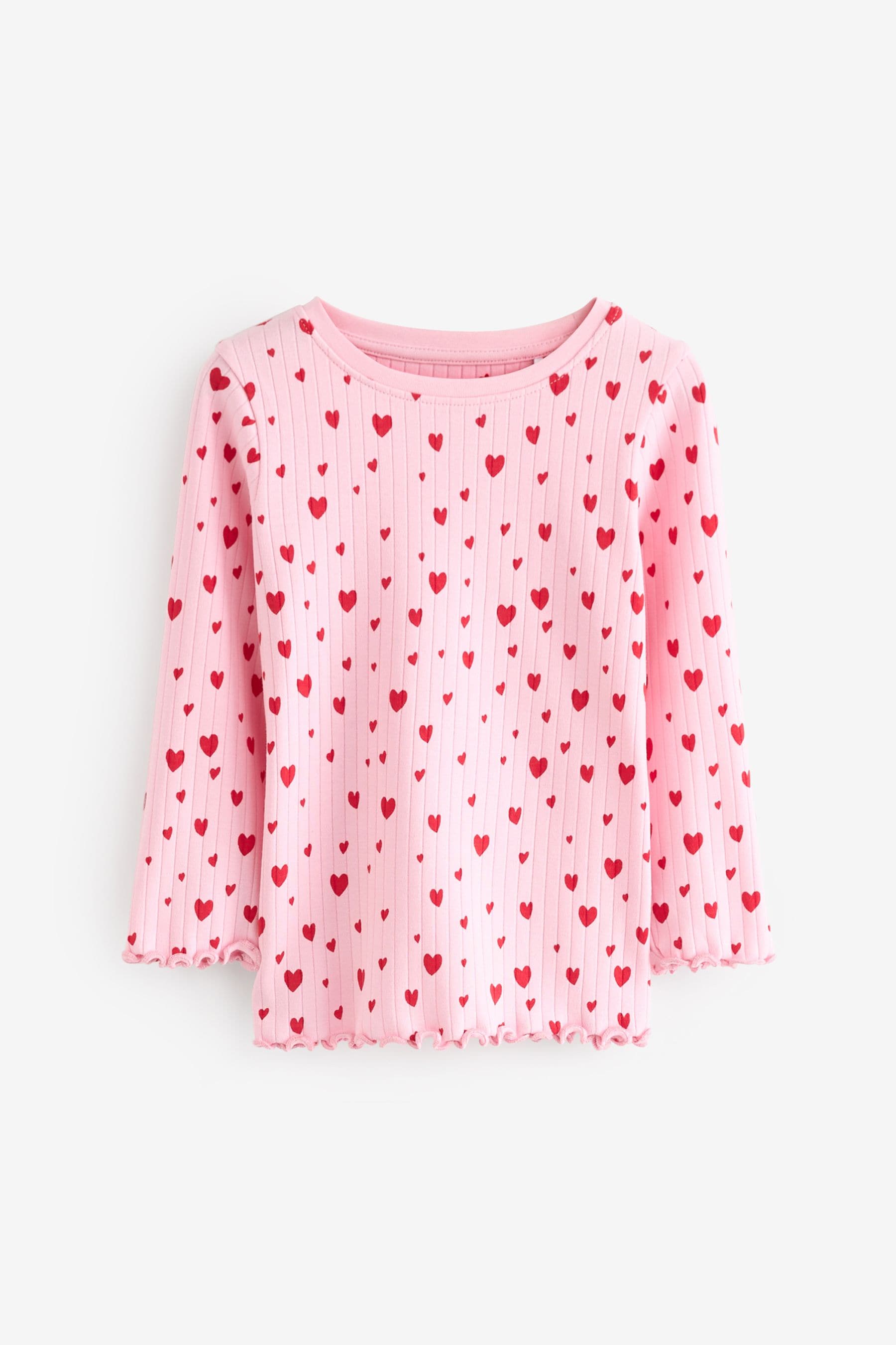 Red Bow/ Heart 100% Cotton Long Sleeve Pyjamas 3 Pack (9mths-16yrs)