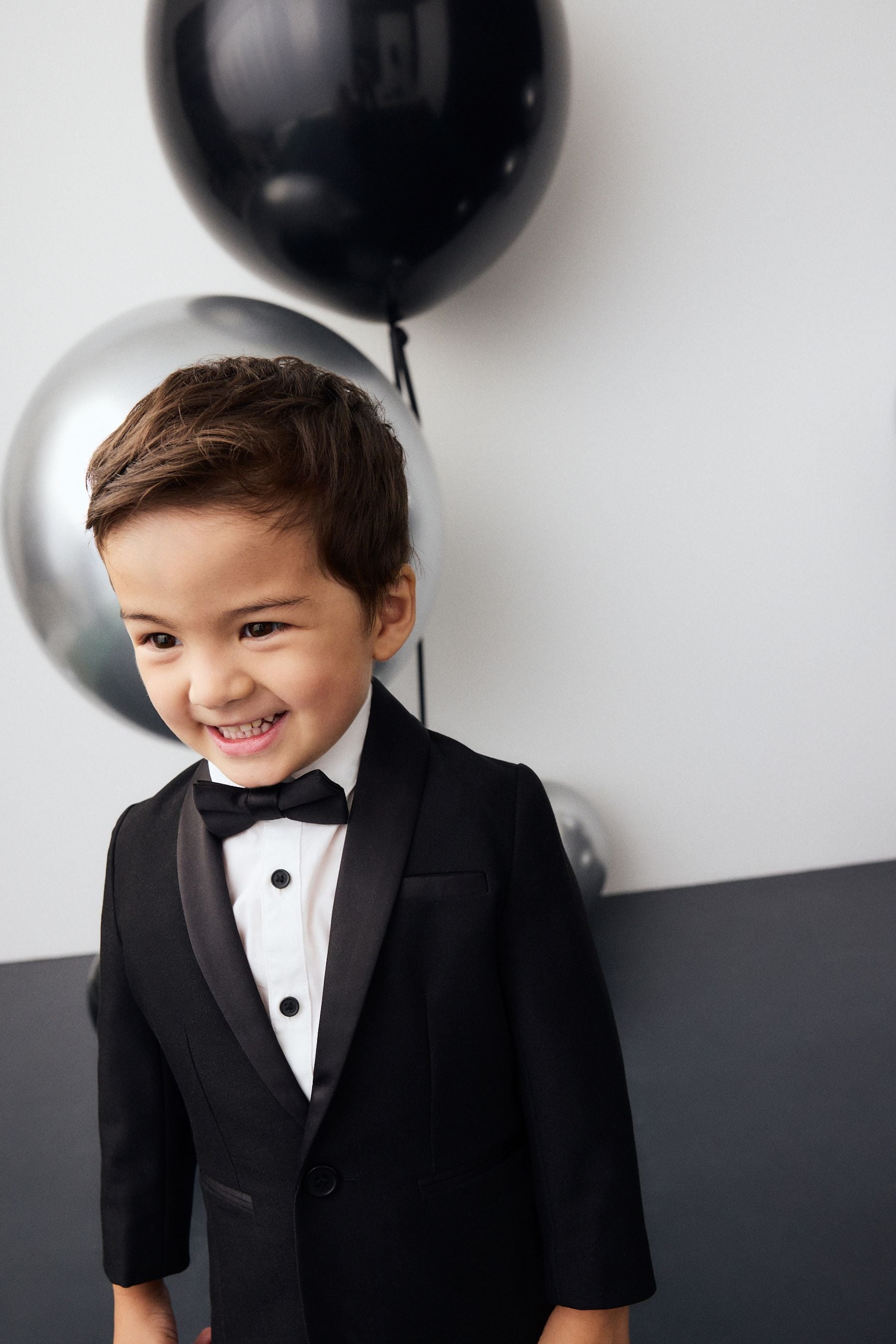 Black Blazer, Shirt, Trousers And Bow Tie Set (3mths-9yrs)