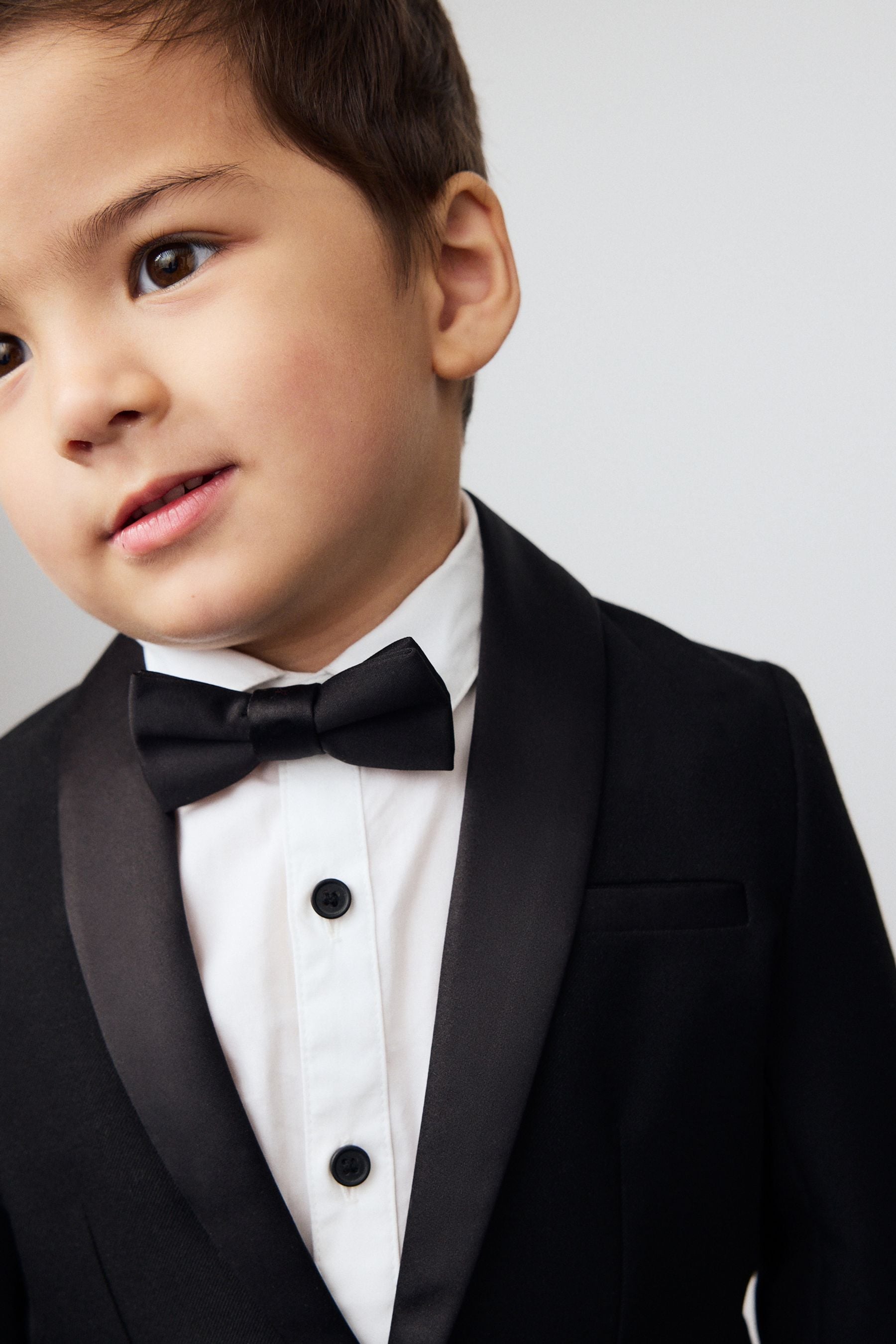 Black Blazer, Shirt, Trousers And Bow Tie Set (3mths-9yrs)