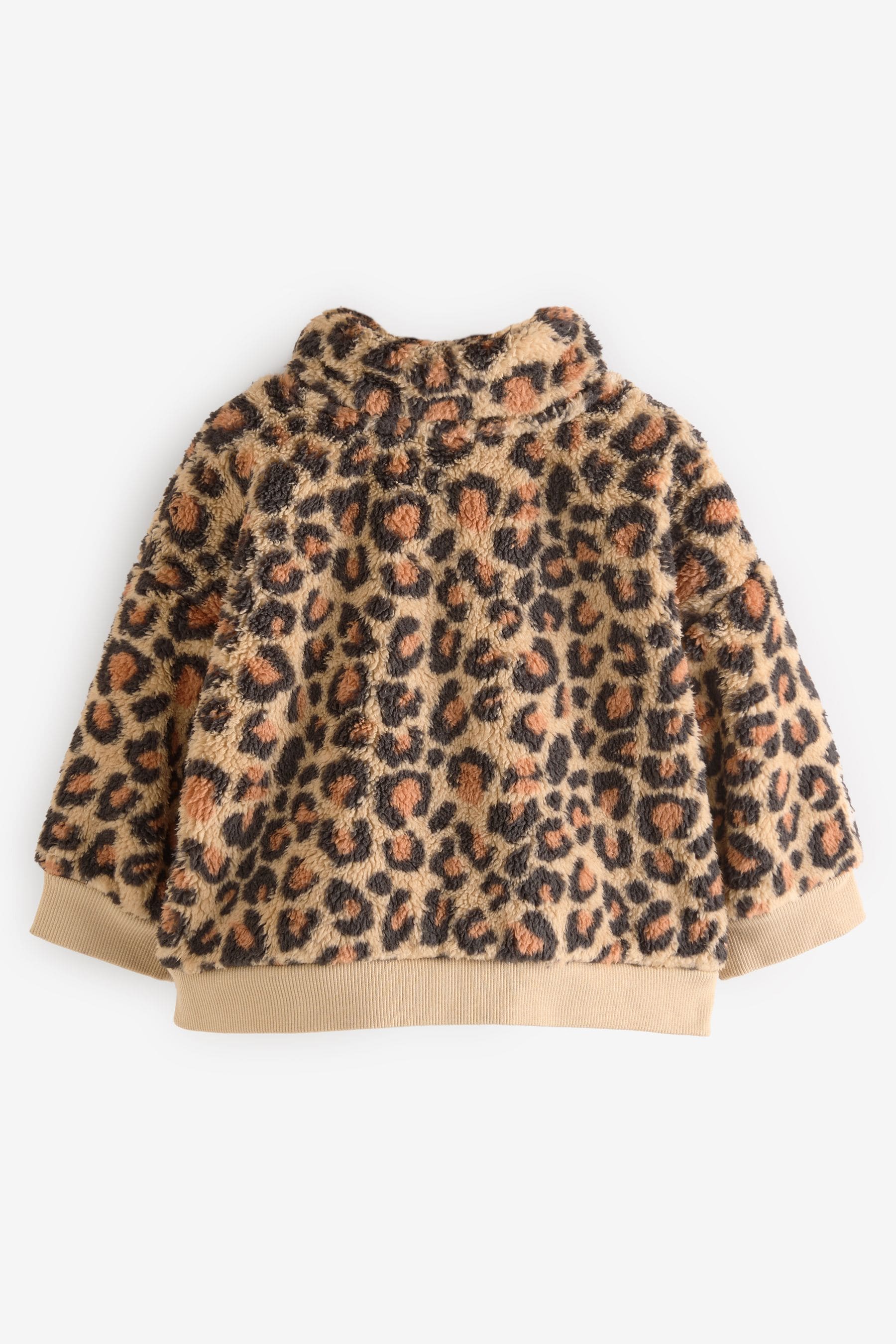 Animal Print Borg Scenic Fleece Half Zip Top (3mths-7yrs)