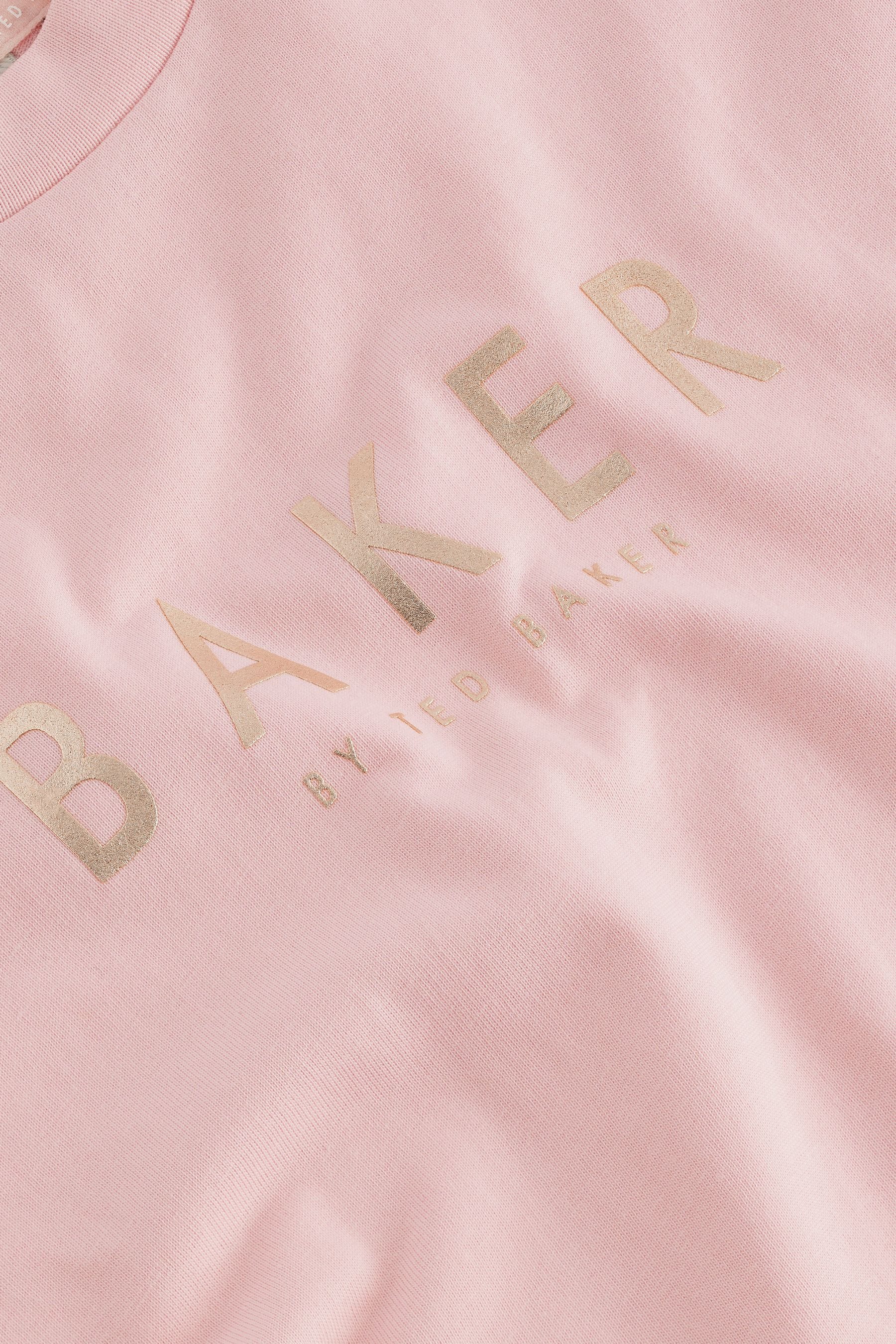 Baker by Ted Baker Pink/White 100% Cotton T-Shirts 5 Pack