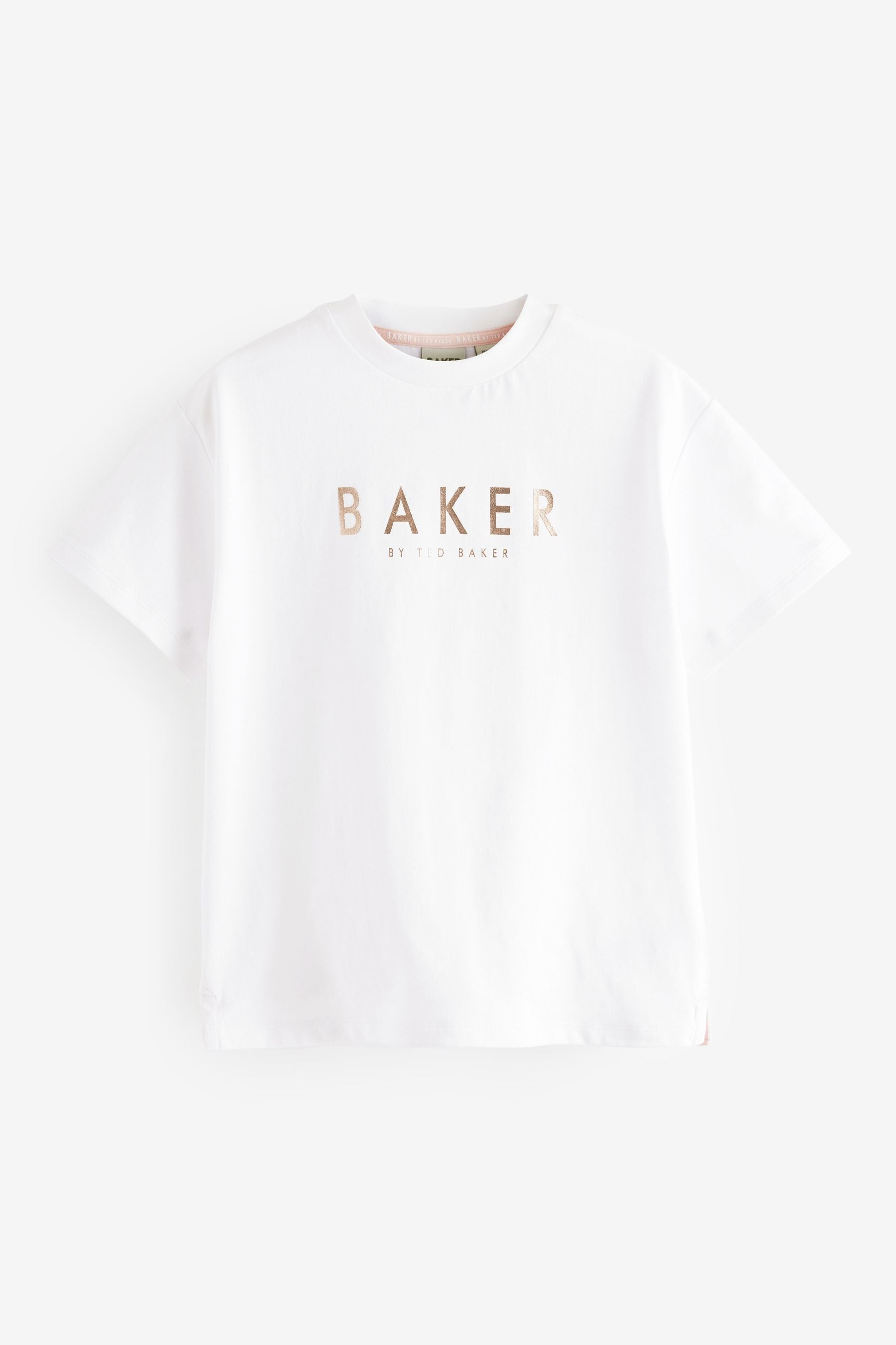 Baker by Ted Baker Pink/White 100% Cotton T-Shirts 5 Pack