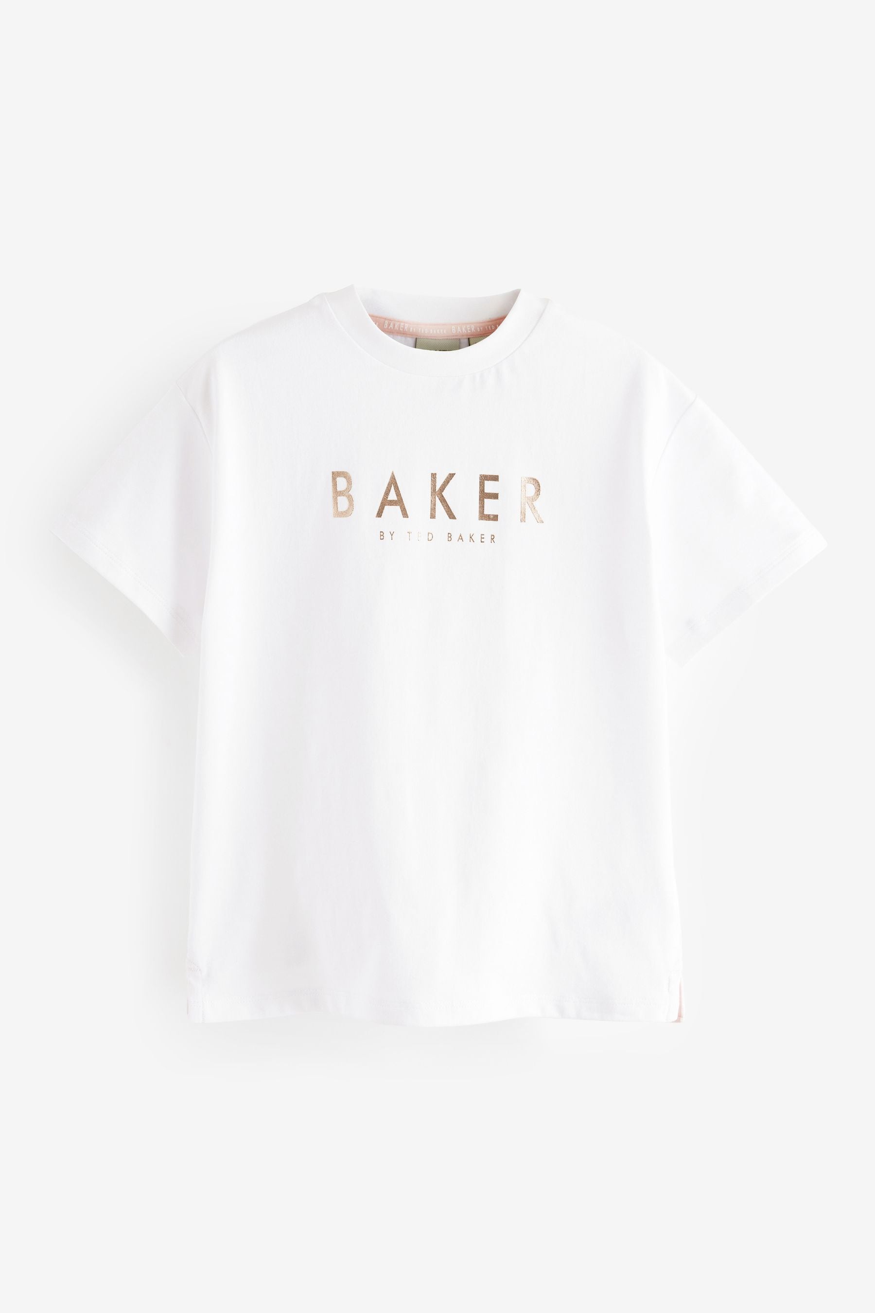 Baker by Ted Baker Pink/White 100% Cotton T-Shirts 5 Pack