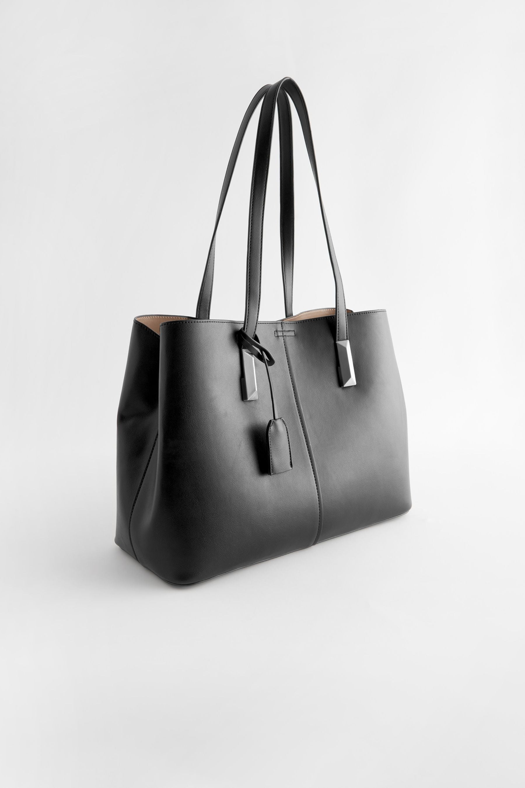 Black Open Tote Bag