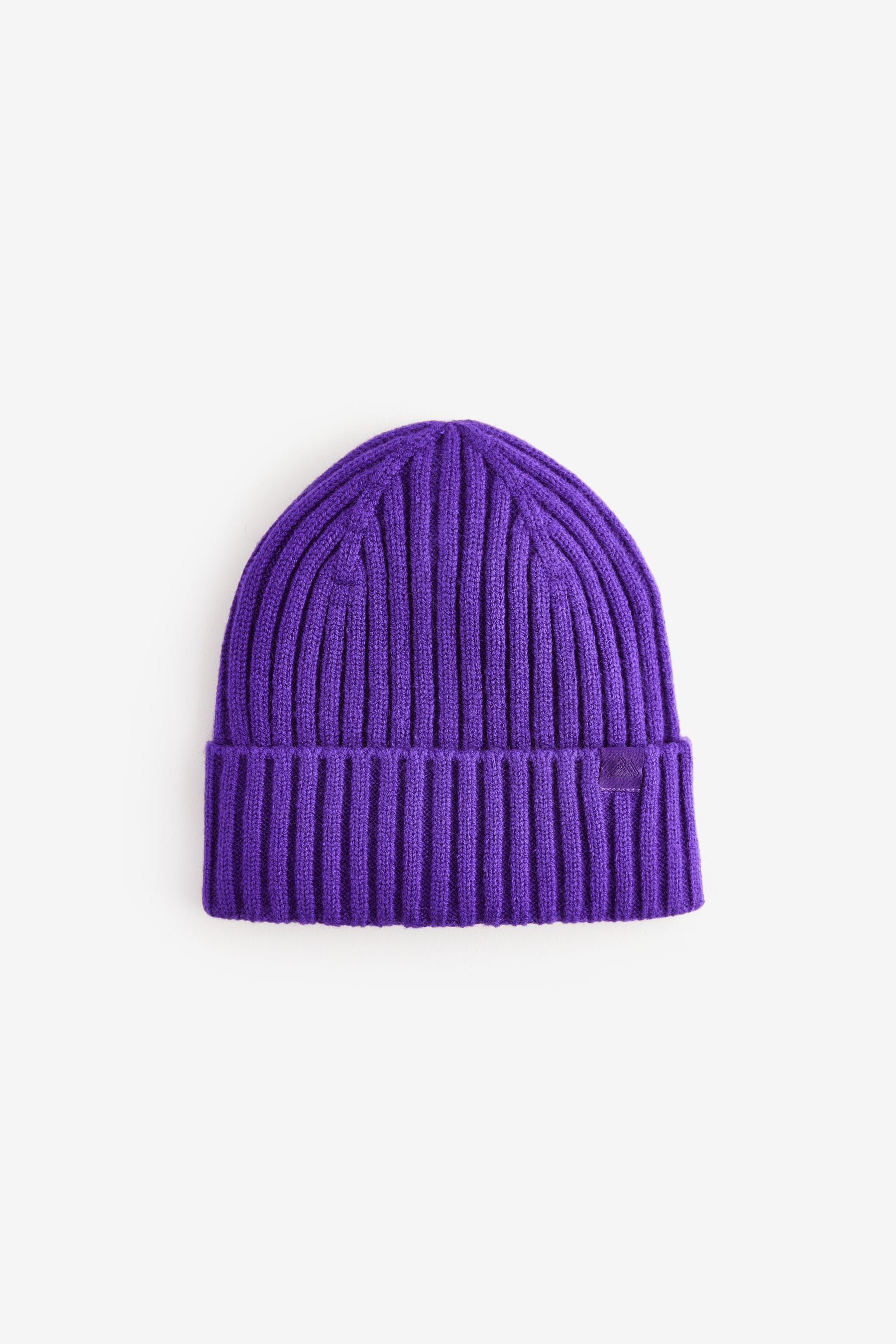 Purple Knitted Beanie Hat (1-16yrs)