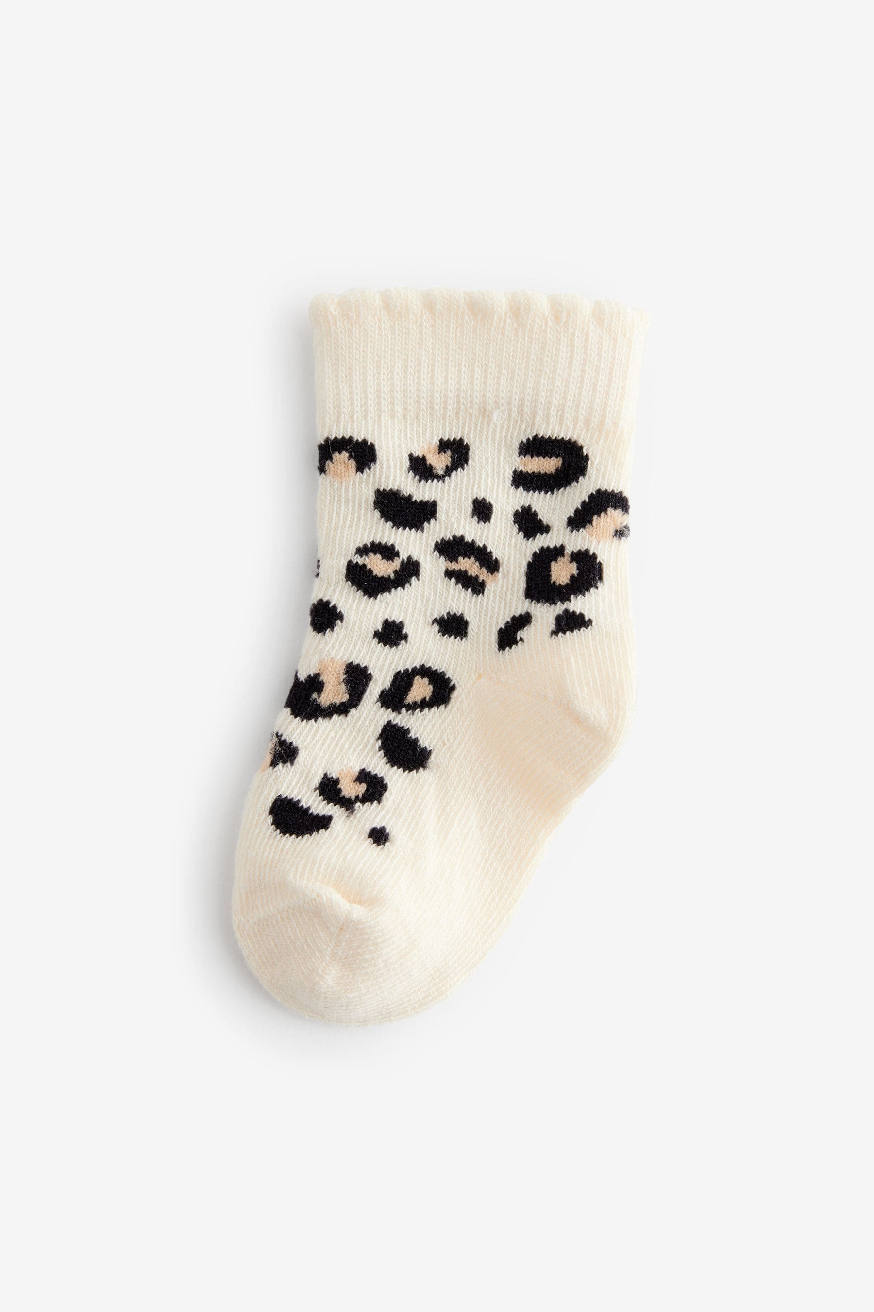 Neutral animal print Baby Socks 5 Pack (0mths-2yrs)