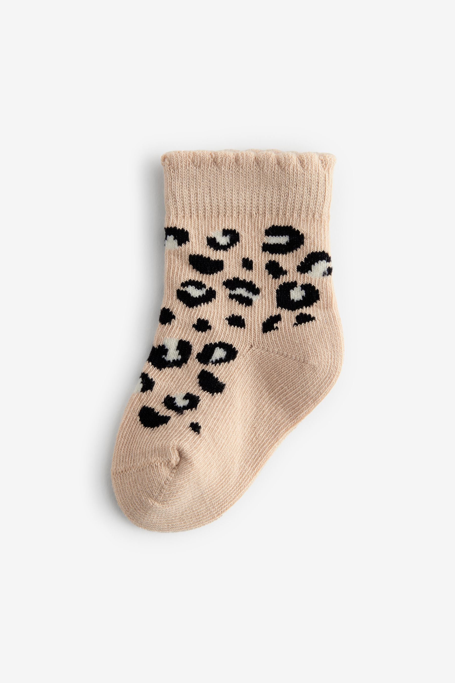 Neutral animal print Baby Socks 5 Pack (0mths-2yrs)