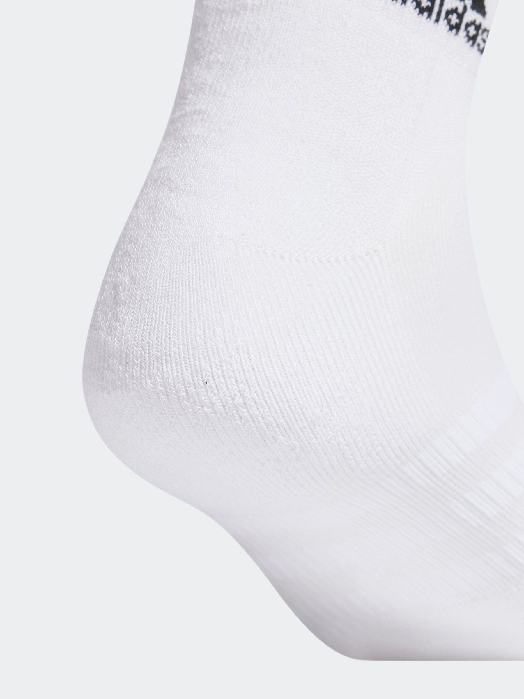 adidas White Chrome Cushioned Sportswear Ankle Socks 3 Pack