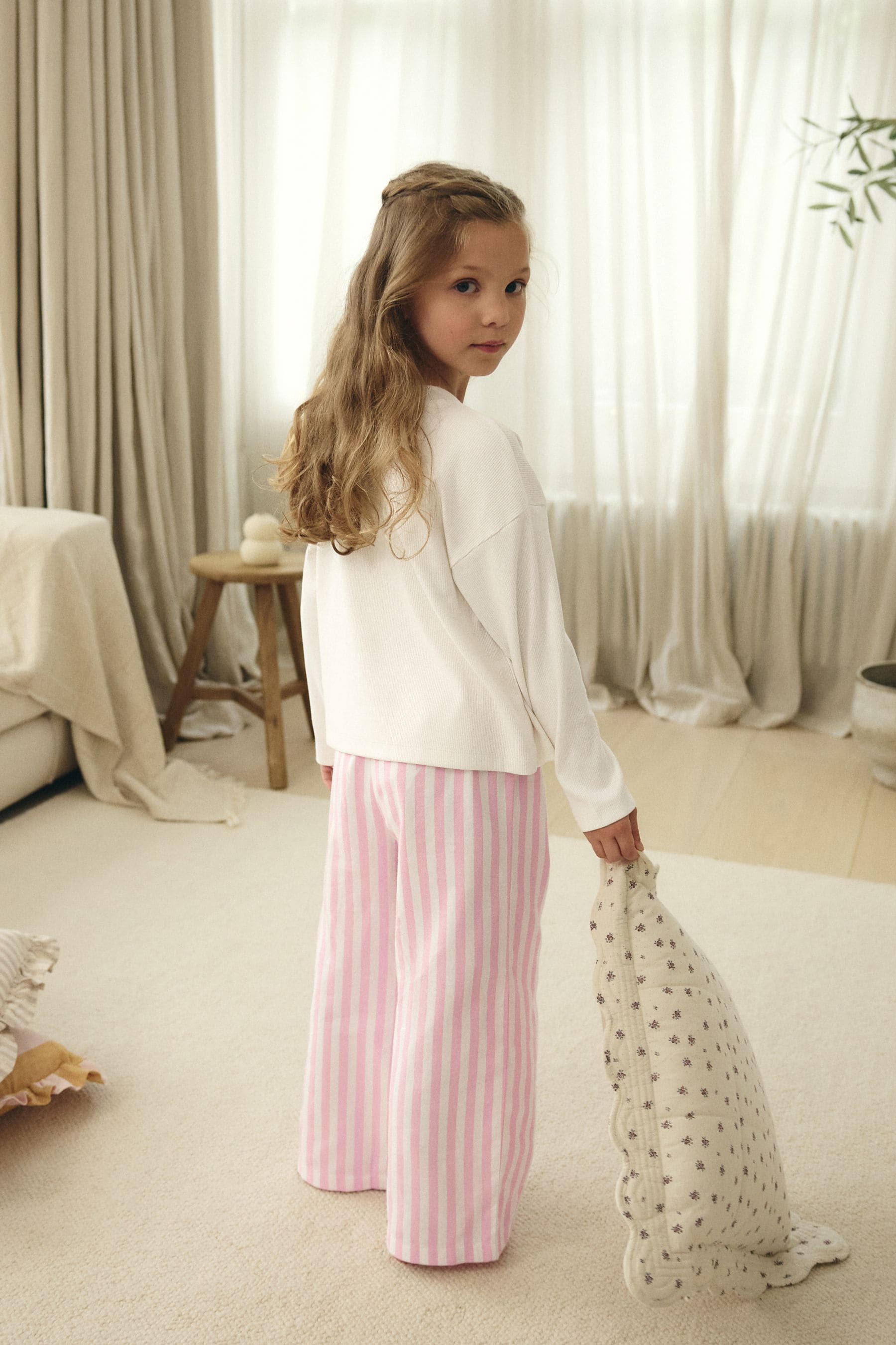 Pink Woven Bottom Pyjamas 1 Pack (9mths-16yrs)