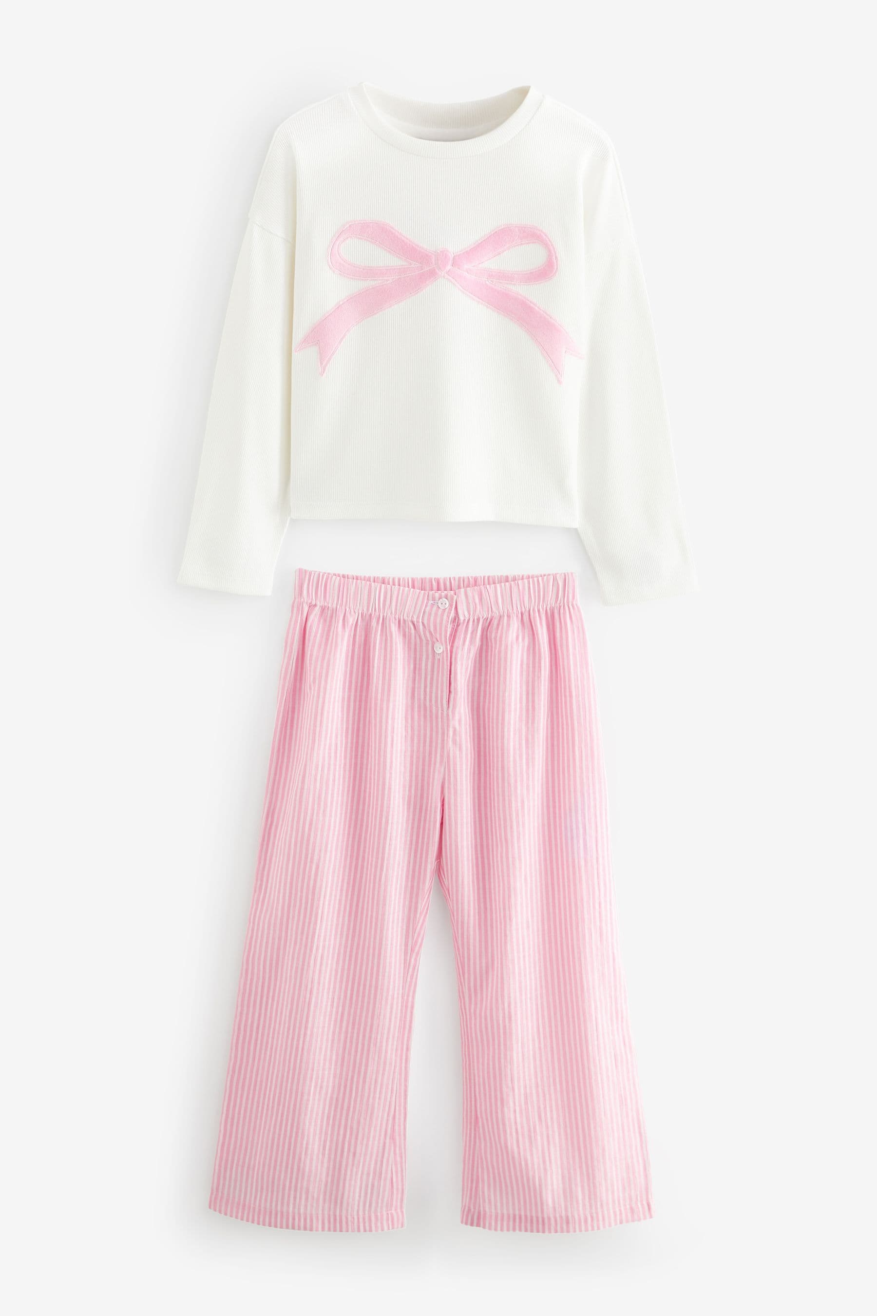 Pink Woven Bottom Pyjamas 1 Pack (9mths-16yrs)