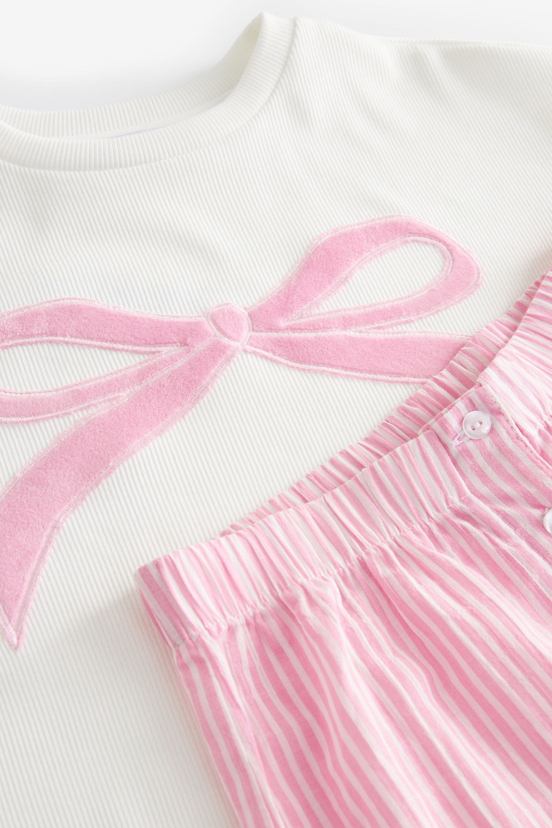 Pink Woven Bottom Pyjamas 1 Pack (9mths-16yrs)