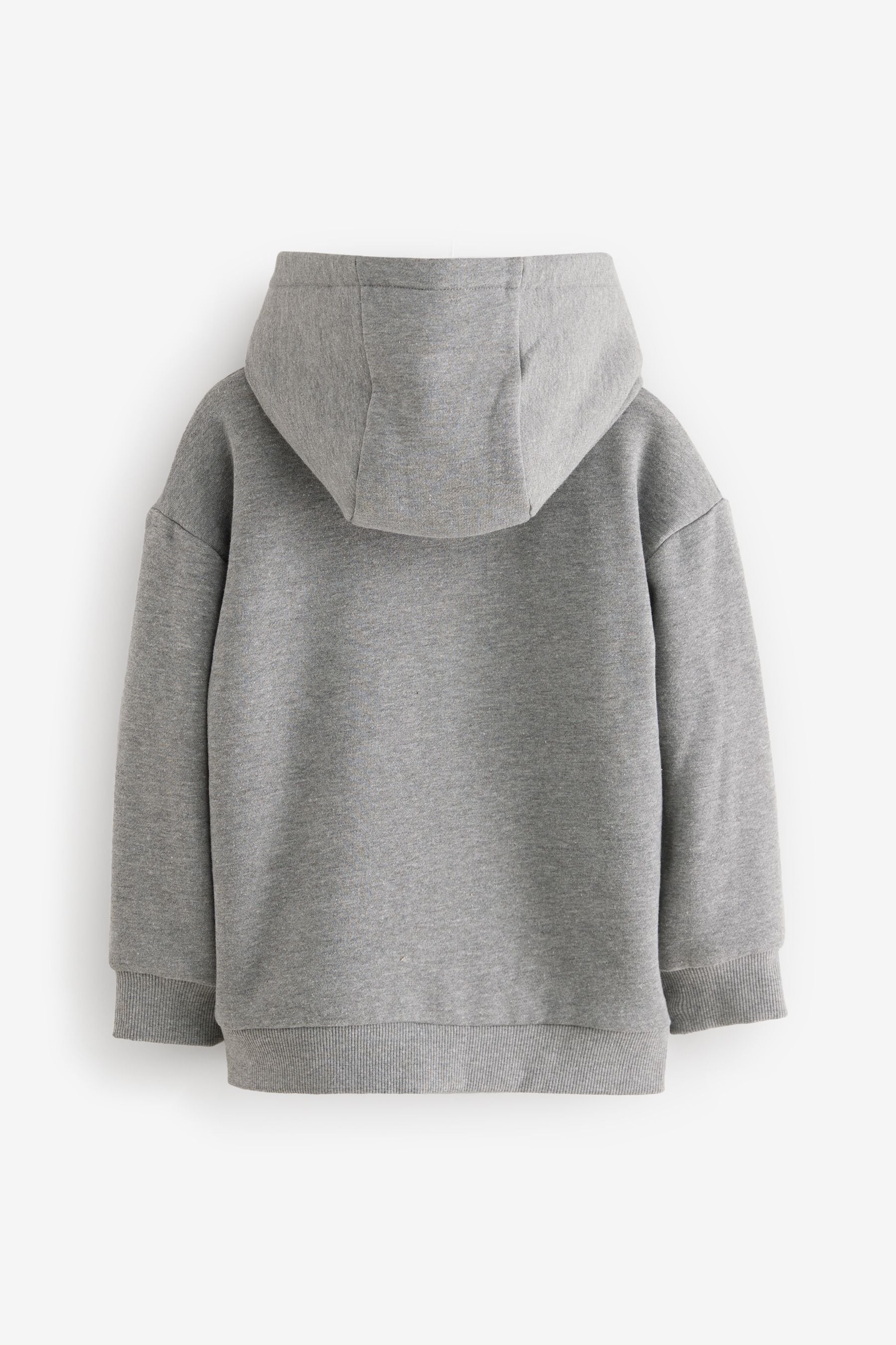 Charcoal Grey Fleece Lined Zip Through Hoodie (3-16yrs)