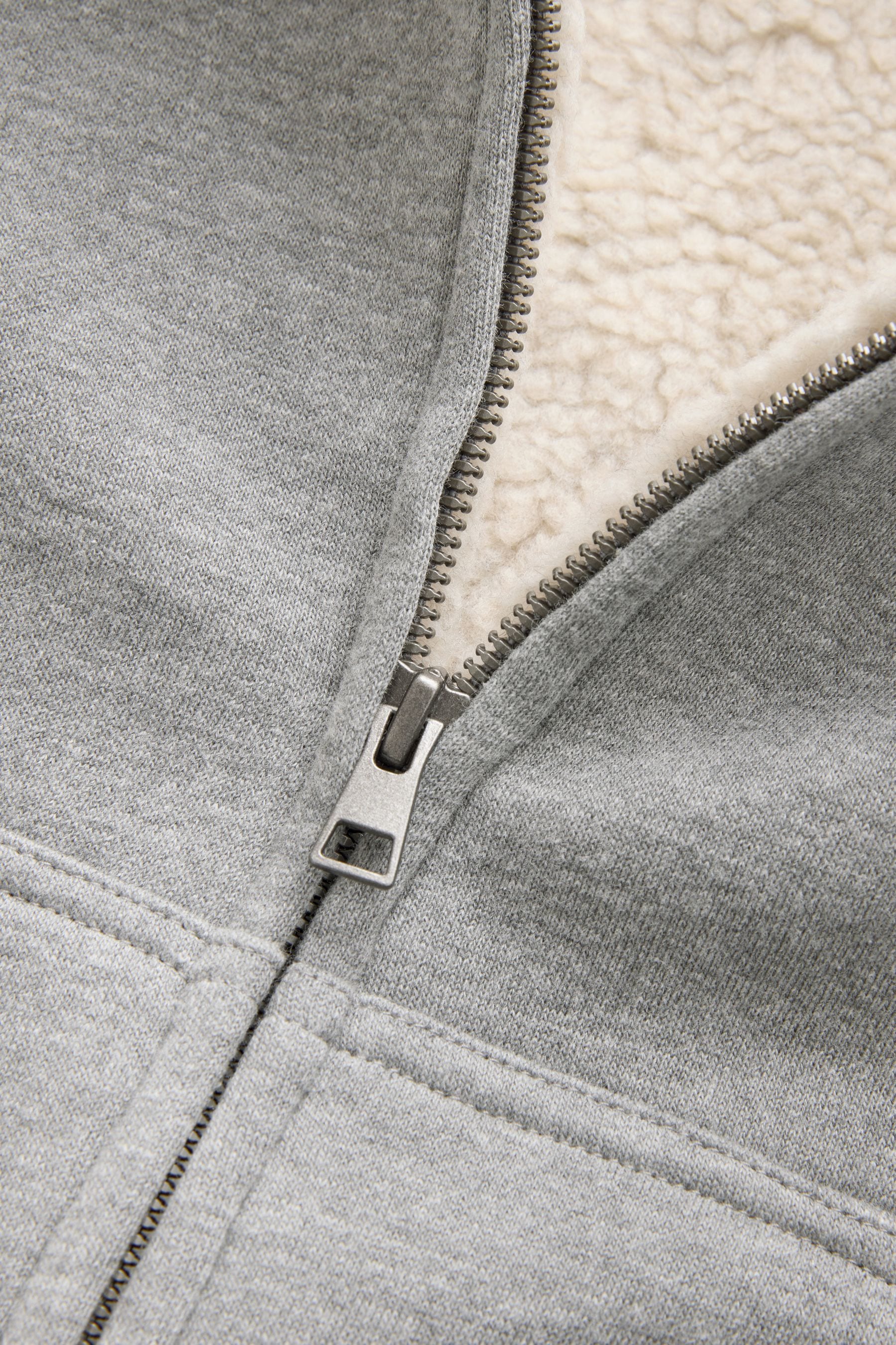 Charcoal Grey Fleece Lined Zip Through Hoodie (3-16yrs)